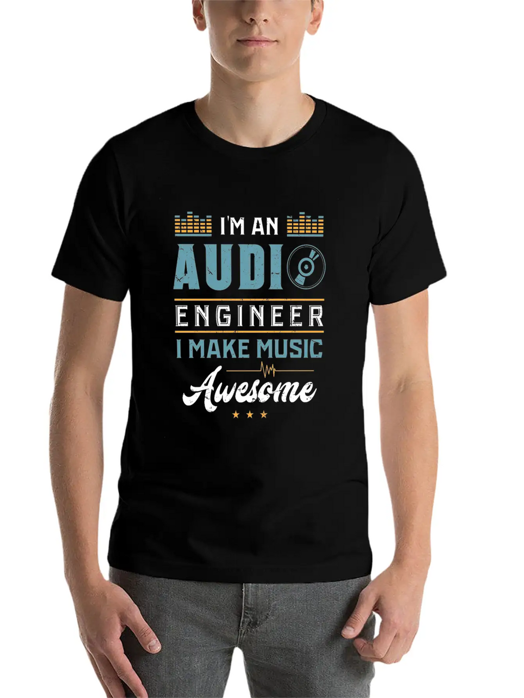 AUDIO ENGINEER: Awesome Music Unisex Casual T-Shirt – Clean Design For Daily Comfort