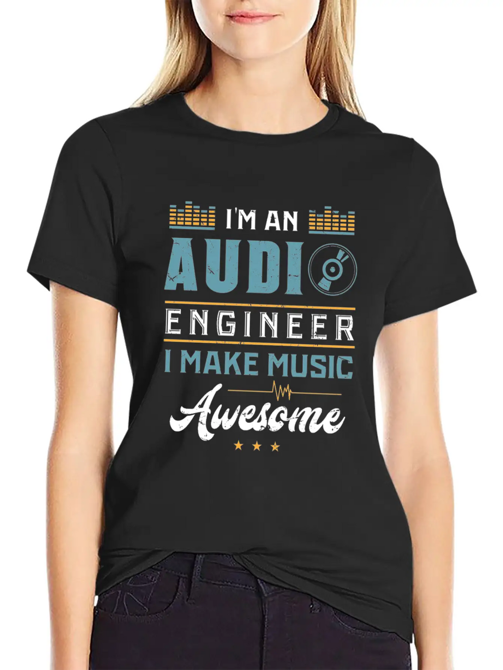 AUDIO ENGINEER: Awesome Music Unisex Casual T-Shirt – Clean Design For Daily Comfort