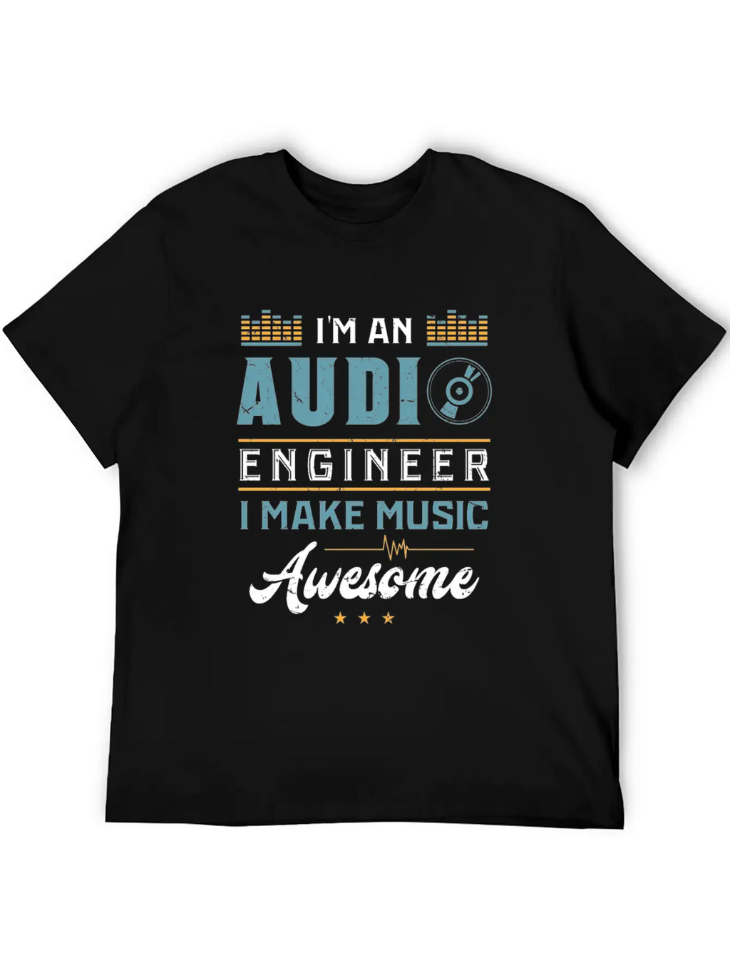 AUDIO ENGINEER: Awesome Music Unisex Casual T-Shirt – Clean Design For Daily Comfort