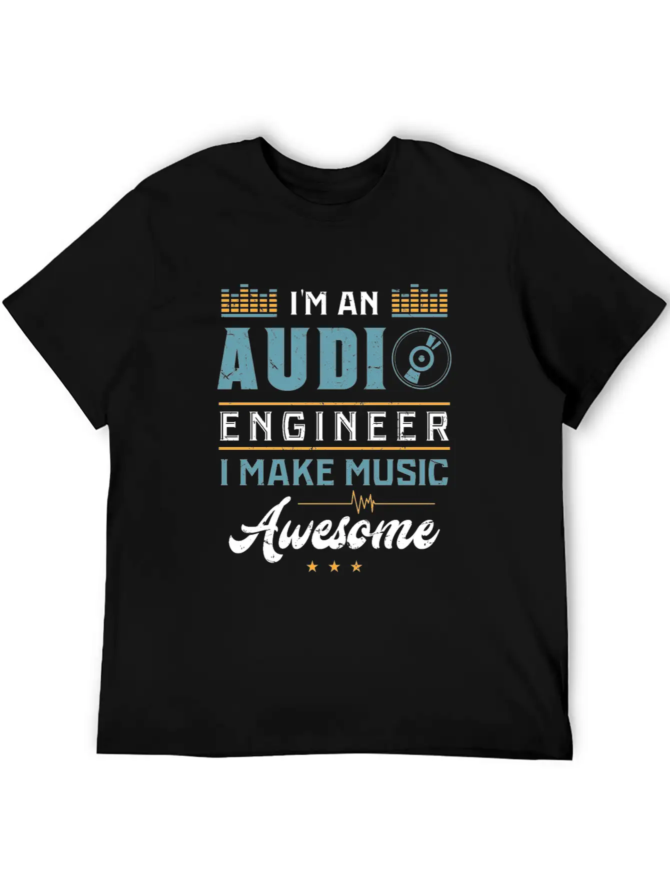AUDIO ENGINEER: Awesome Music Unisex Casual T-Shirt – Clean Design For Daily Comfort