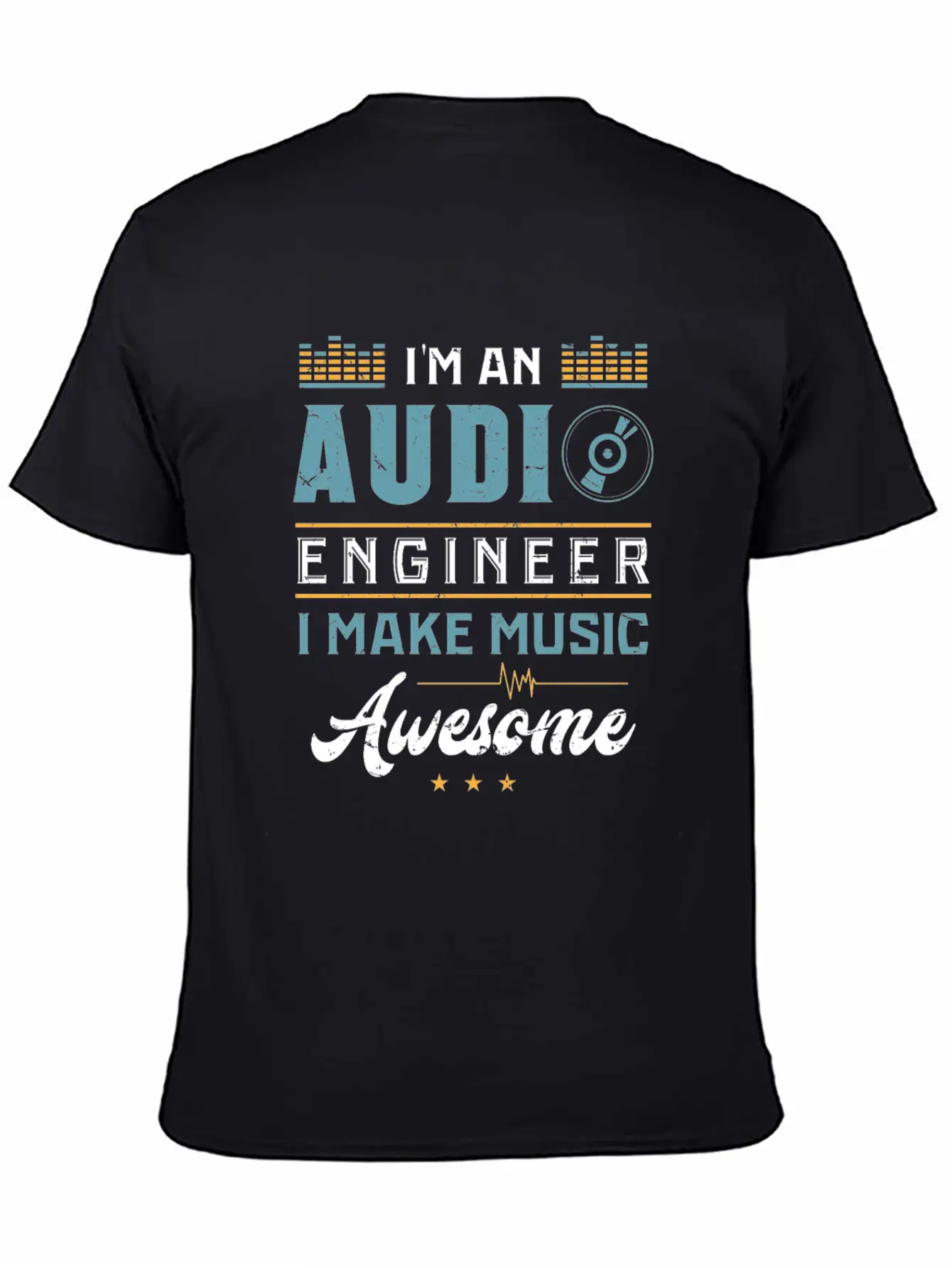 AUDIO ENGINEER: Awesome Music Unisex Casual T-Shirt – Clean Design For Daily Comfort