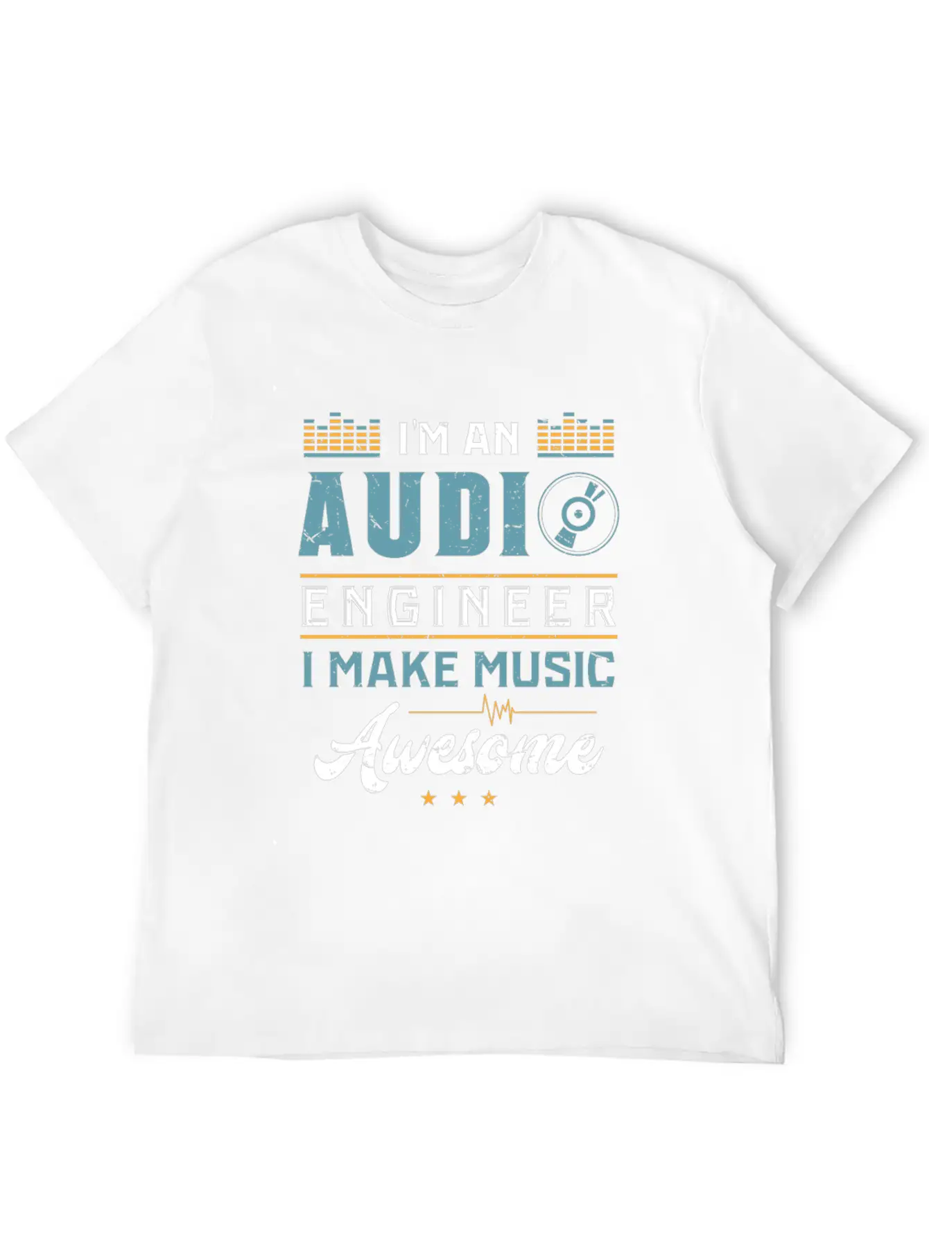 AUDIO ENGINEER: Awesome Music Unisex Casual T-Shirt – Clean Design For Daily Comfort
