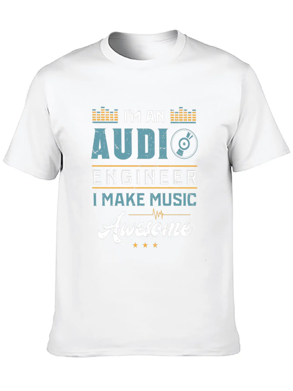 AUDIO ENGINEER: Awesome Music Unisex Casual T-Shirt – Clean Design For Daily Comfort