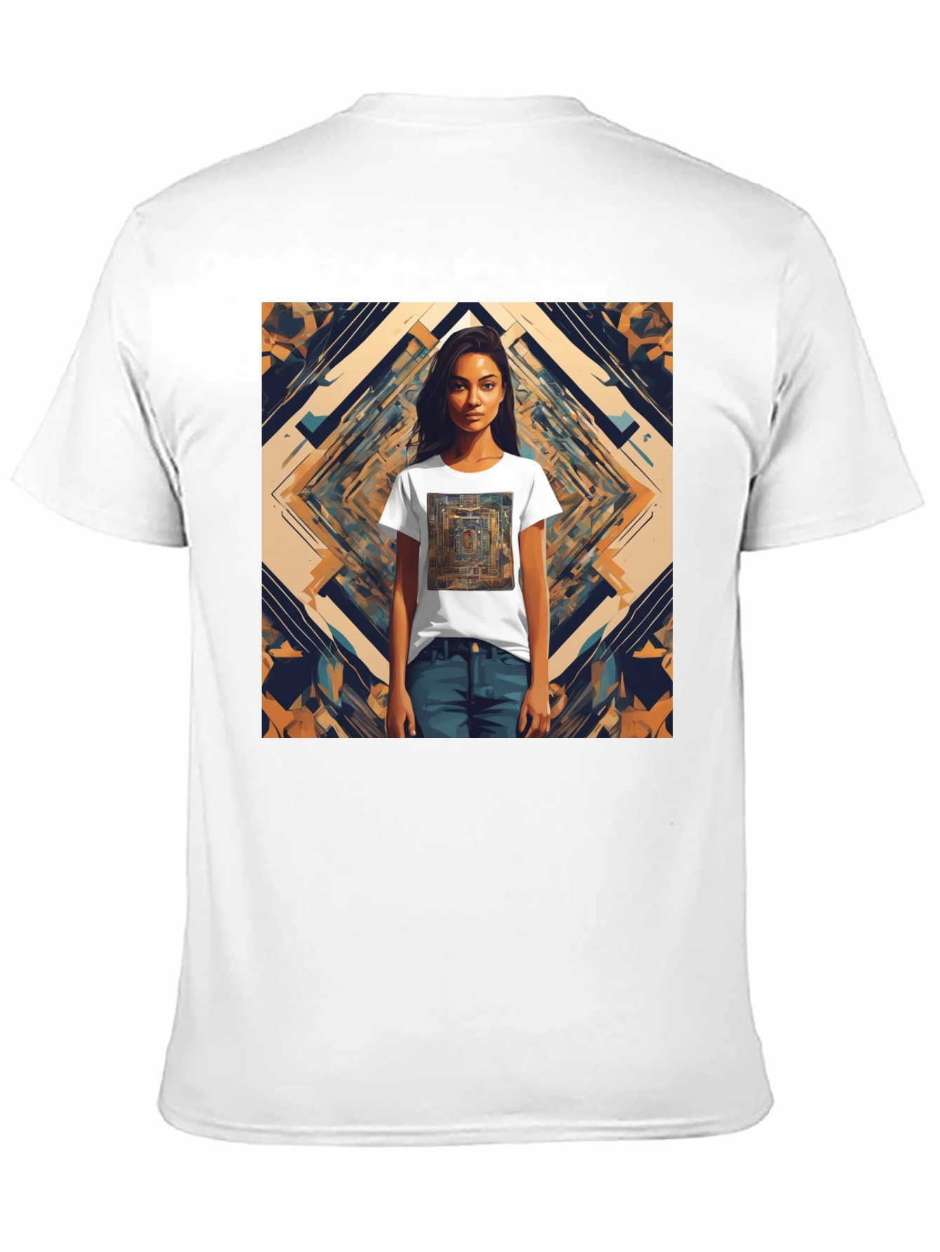 Abstract Graphic Tee - Edgy Style