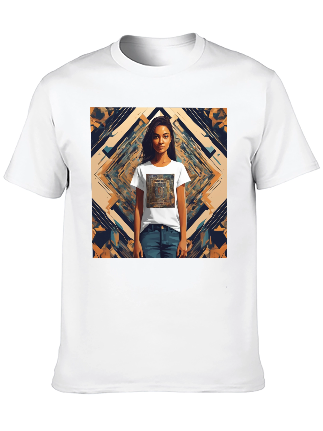 Abstract Graphic Tee - Edgy Style