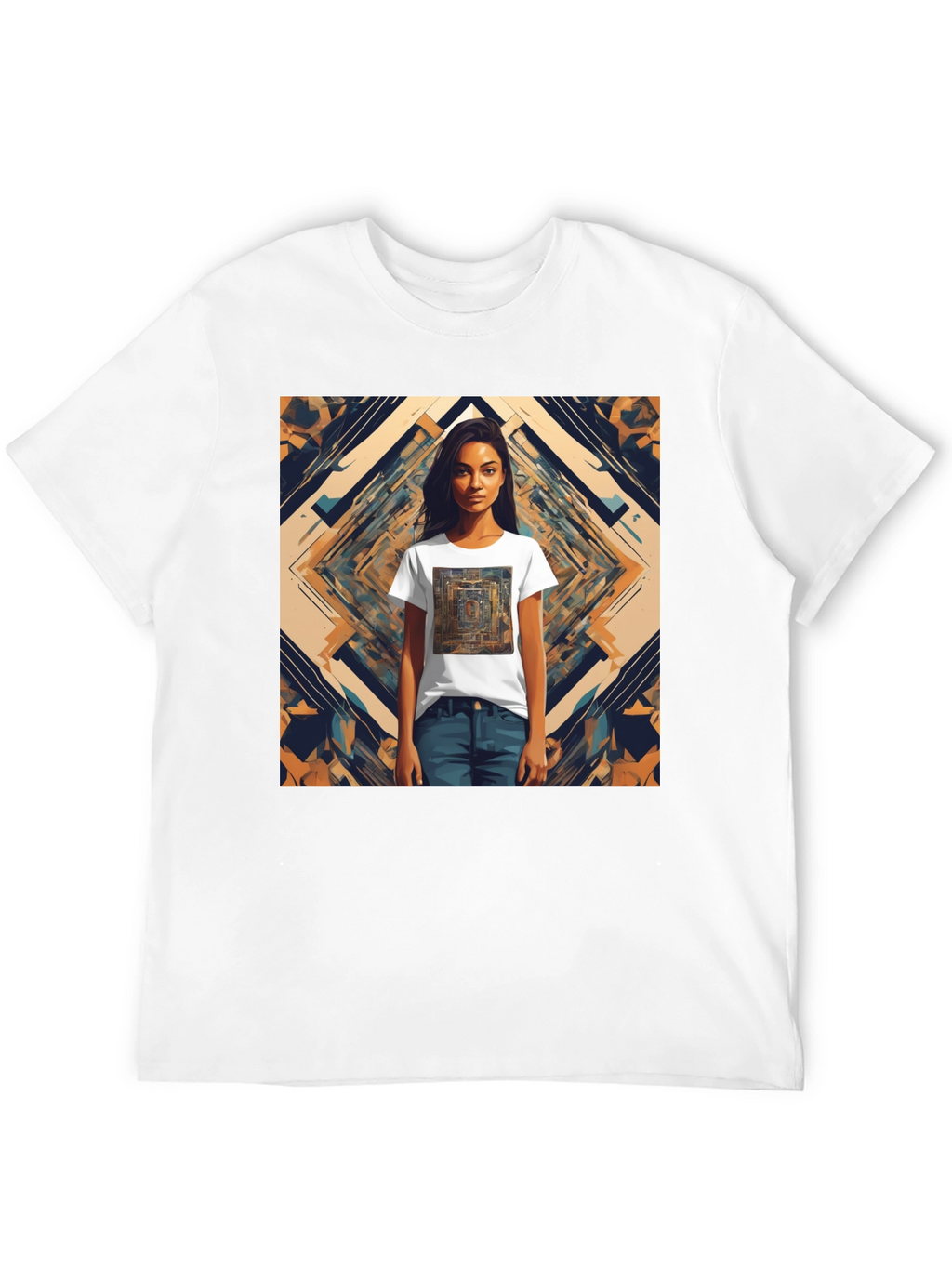 Abstract Graphic Tee - Edgy Style