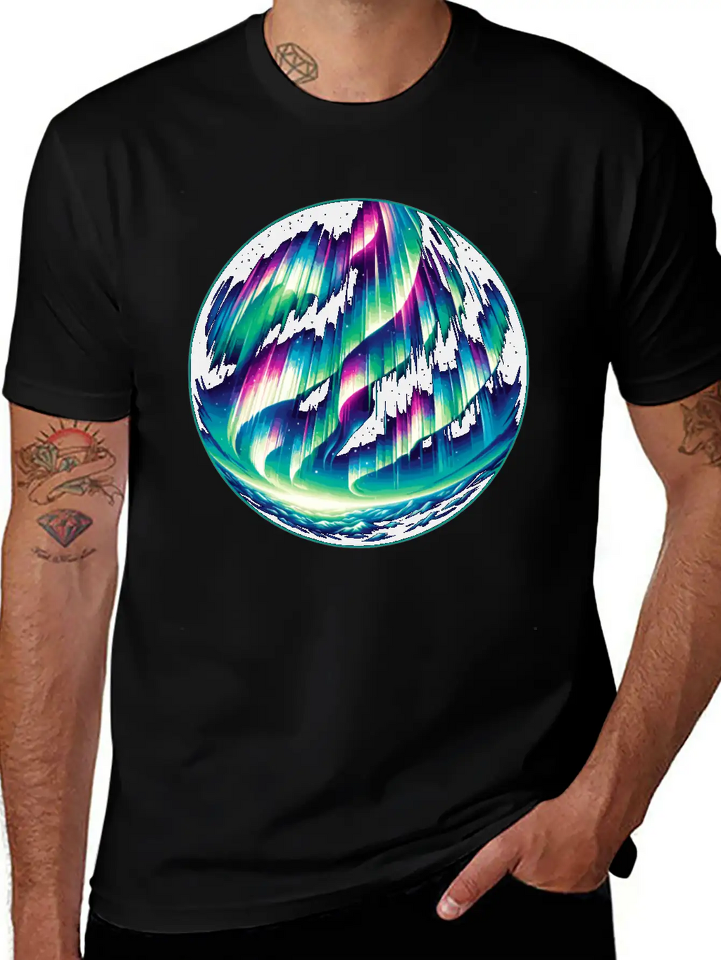 Aurora Borealis Enthusiast Northern Lights Lover Essential Cotton Tee For Daily Outfits – Unisex Style