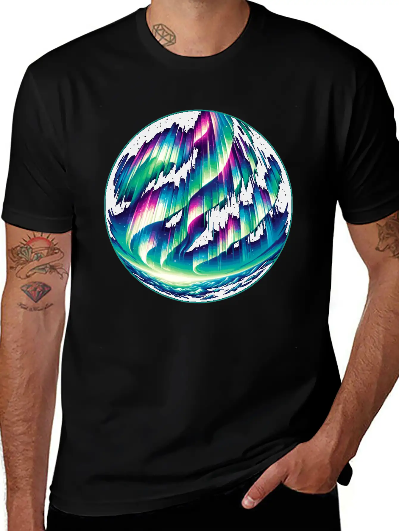 Aurora Borealis Enthusiast Northern Lights Lover Essential Cotton Tee For Daily Outfits – Unisex Style