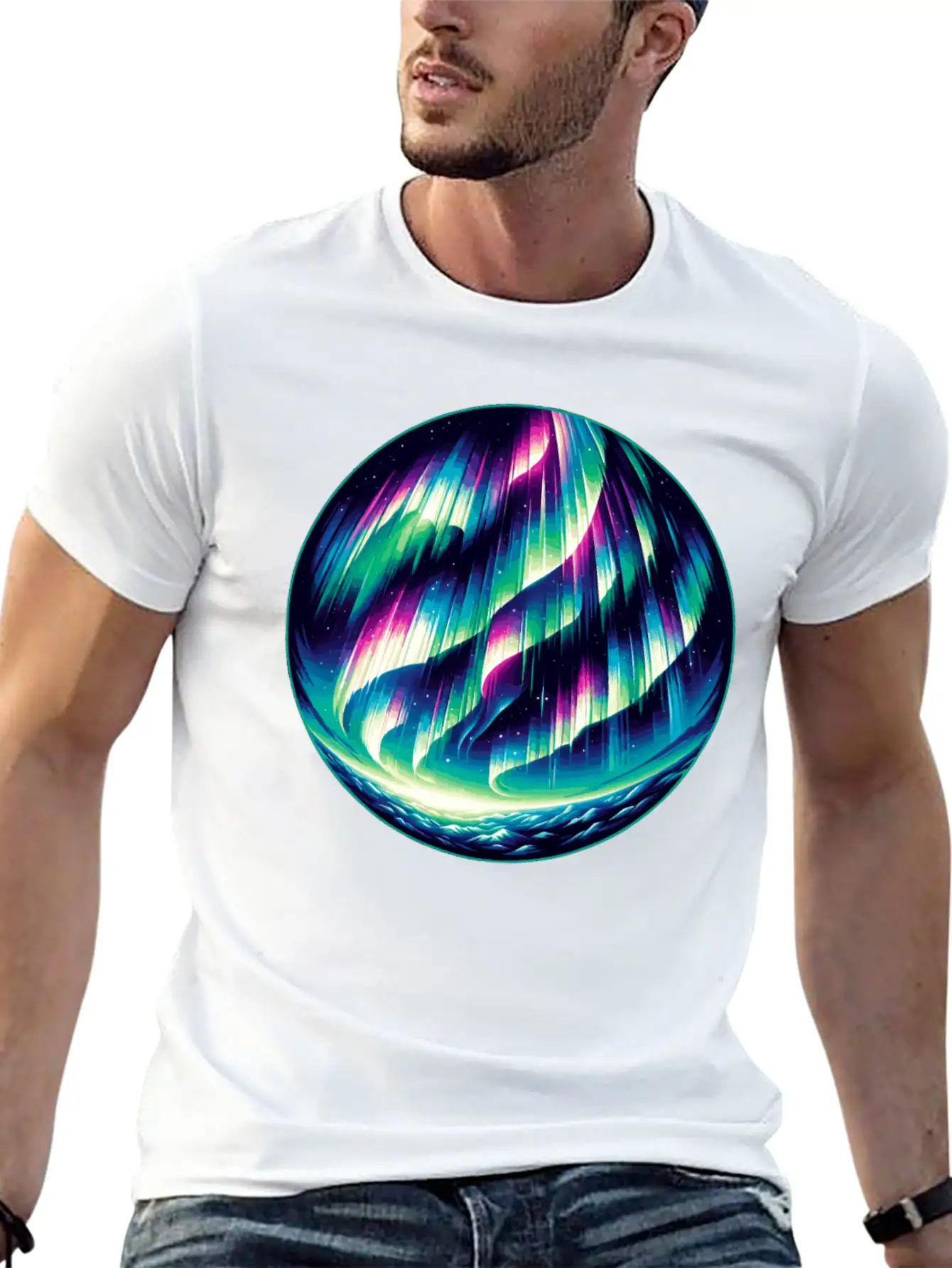 Aurora Borealis Enthusiast Northern Lights Lover Essential Cotton Tee For Daily Outfits – Unisex Style