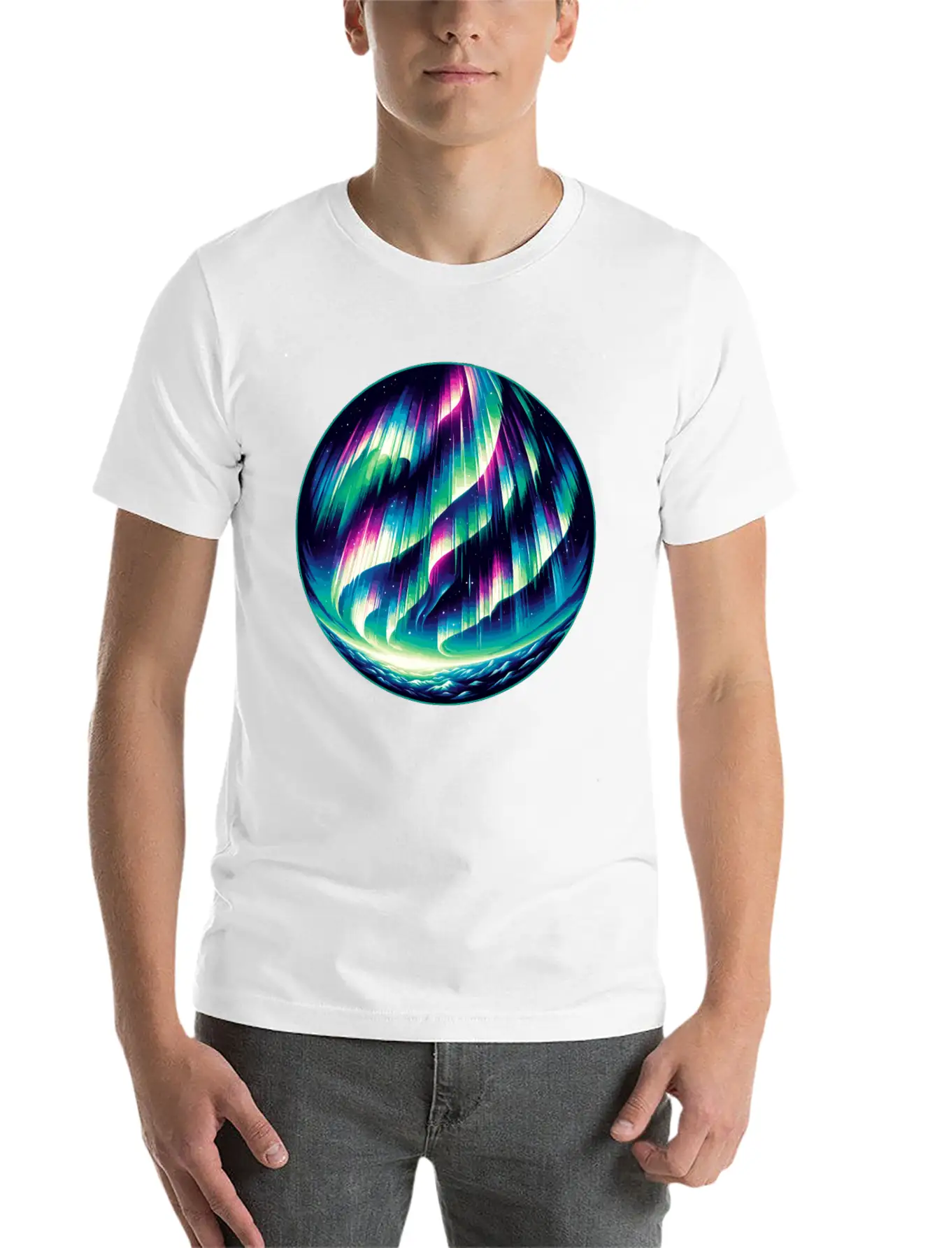 Aurora Borealis Enthusiast Northern Lights Lover Essential Cotton Tee For Daily Outfits – Unisex Style