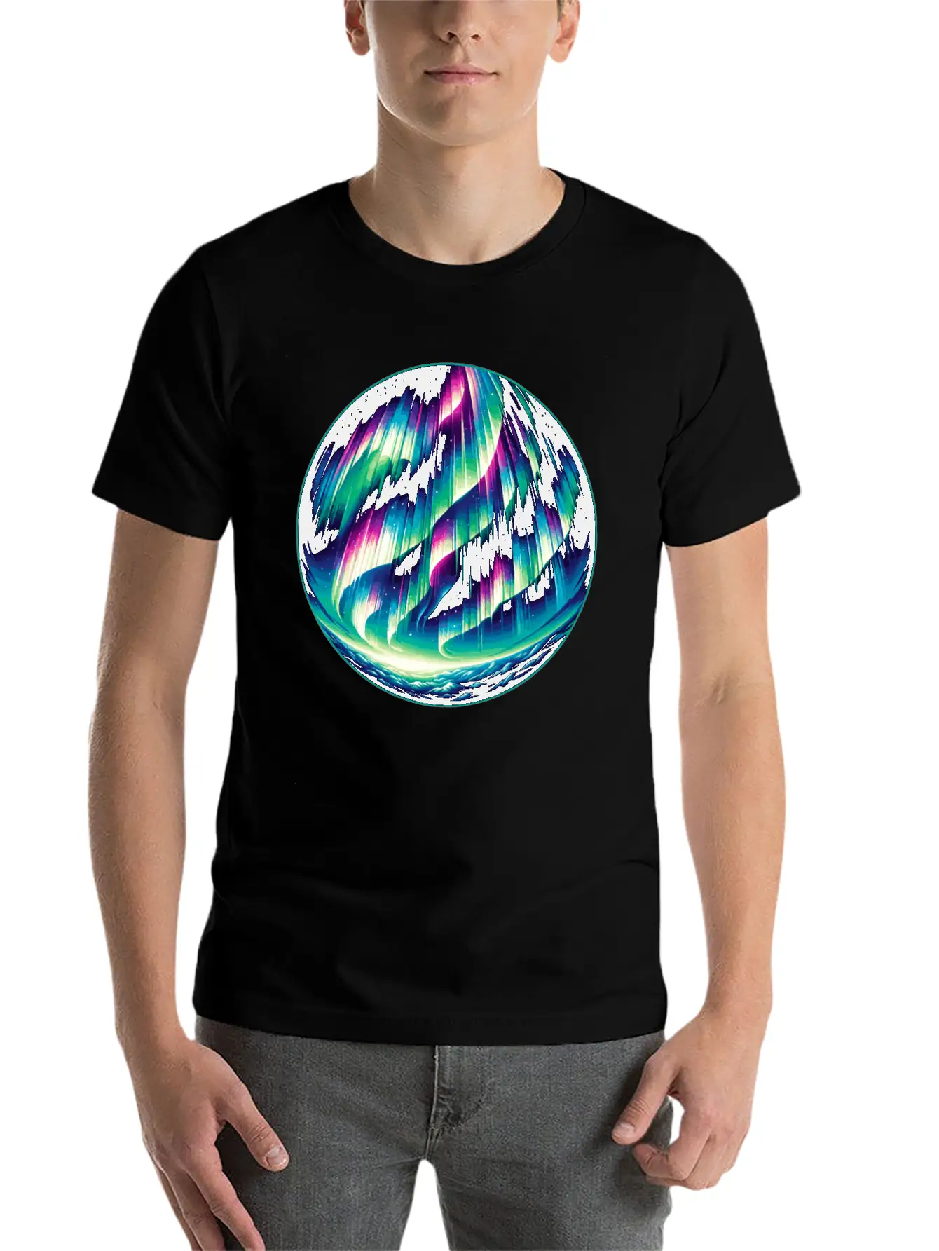 Aurora Borealis Enthusiast Northern Lights Lover Essential Cotton Tee For Daily Outfits – Unisex Style