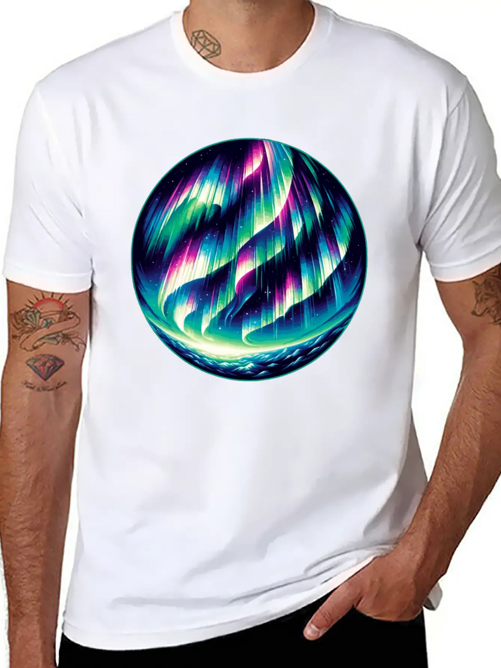 Aurora Borealis Enthusiast Northern Lights Lover Essential Cotton Tee For Daily Outfits – Unisex Style