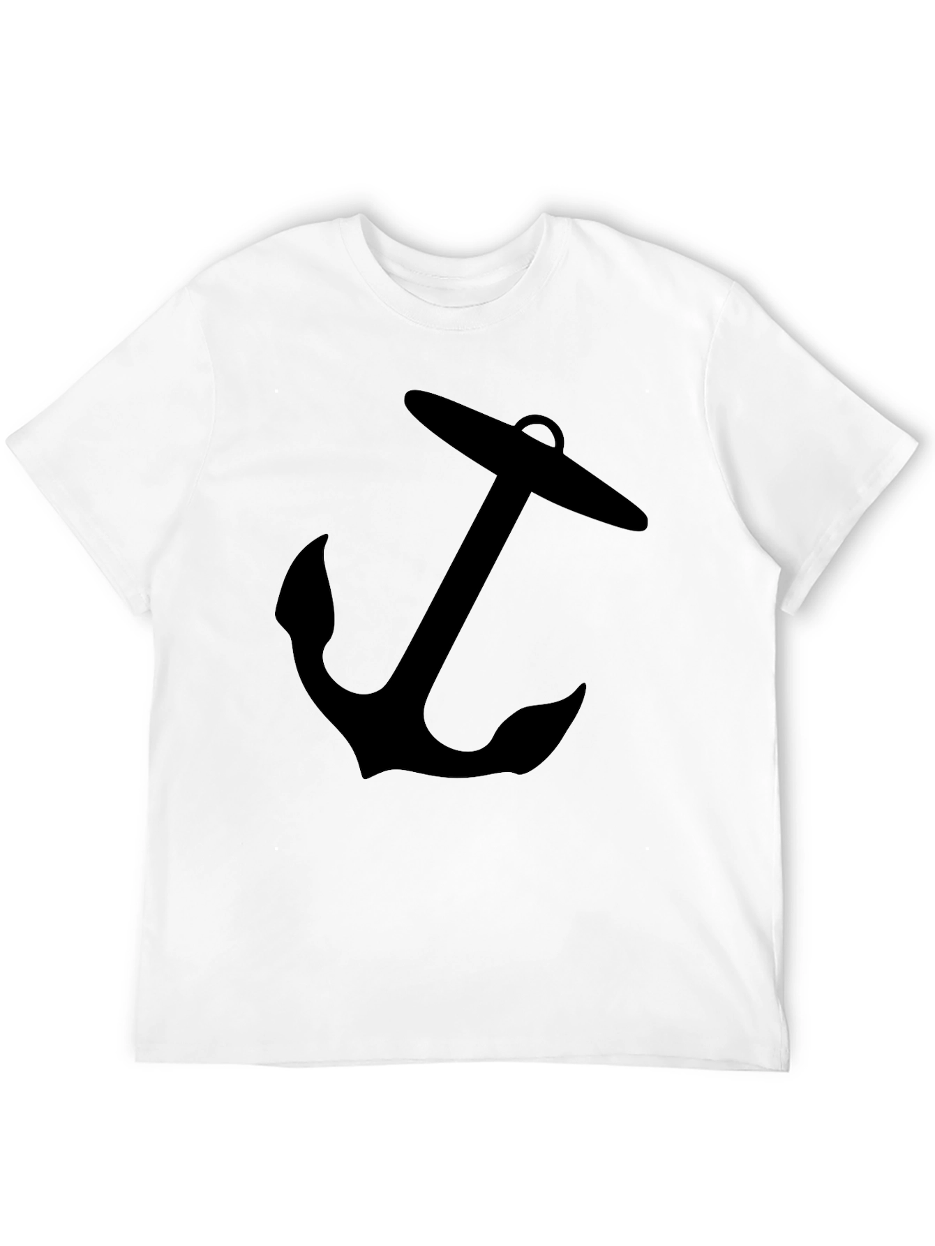 Black Anchor Graphic Tee - Nautical Style Comfort
