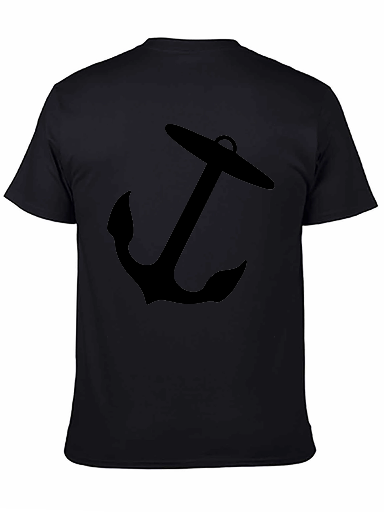 Black Anchor Graphic Tee - Nautical Style Comfort