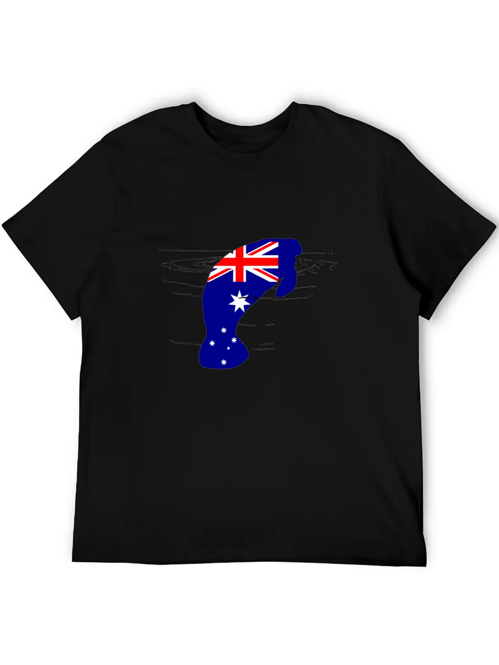 Australian Flag - Manatee Casual Graphic T-Shirt – Simple And Comfortable Daily Wear