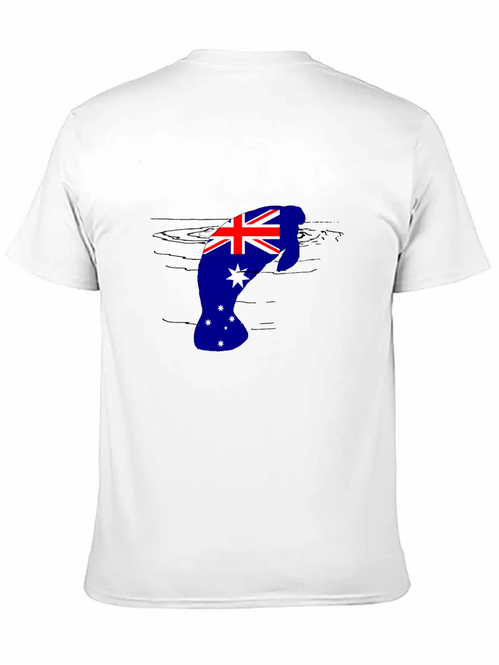 Australian Flag - Manatee Casual Graphic T-Shirt – Simple And Comfortable Daily Wear