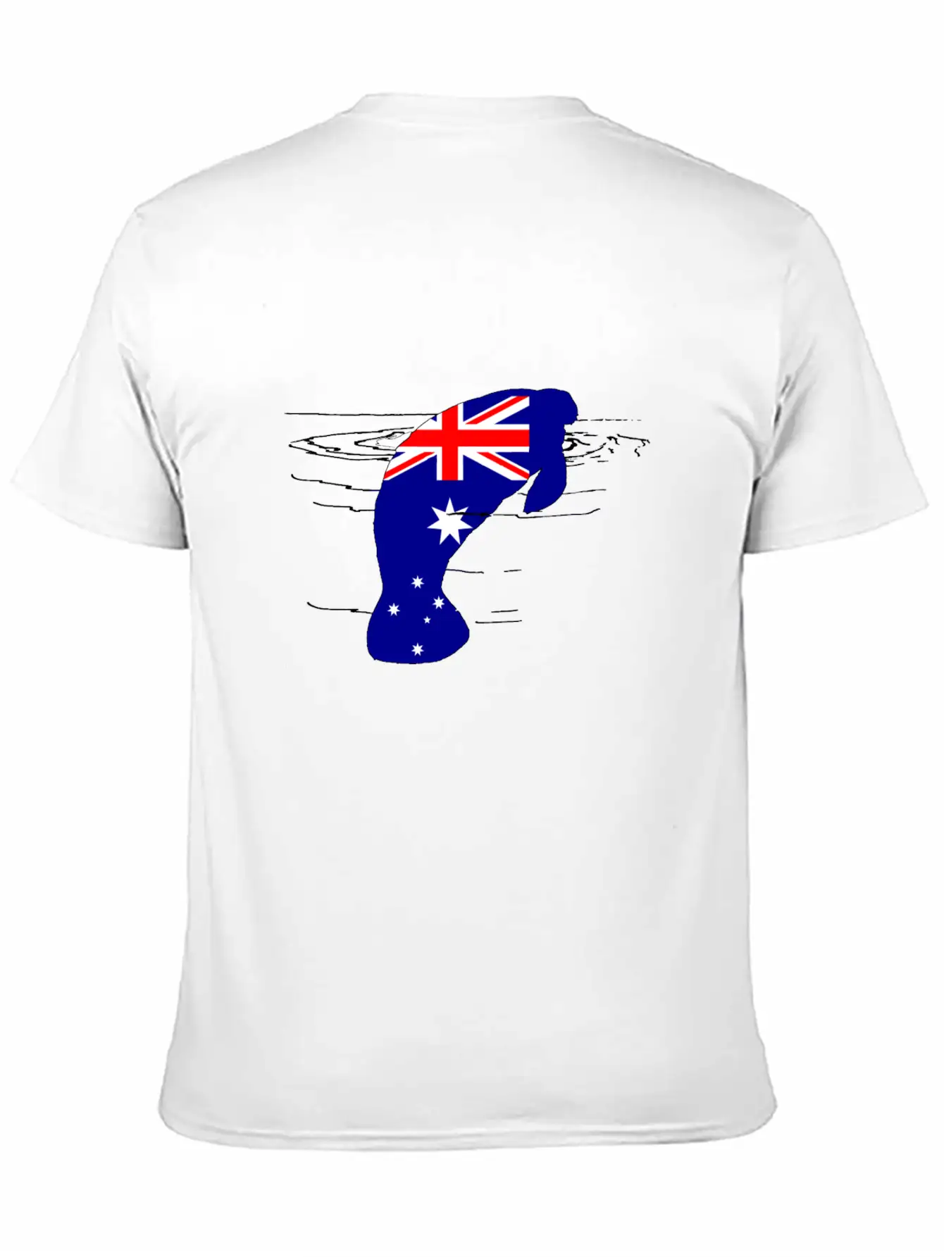Australian Flag - Manatee Casual Graphic T-Shirt – Simple And Comfortable Daily Wear