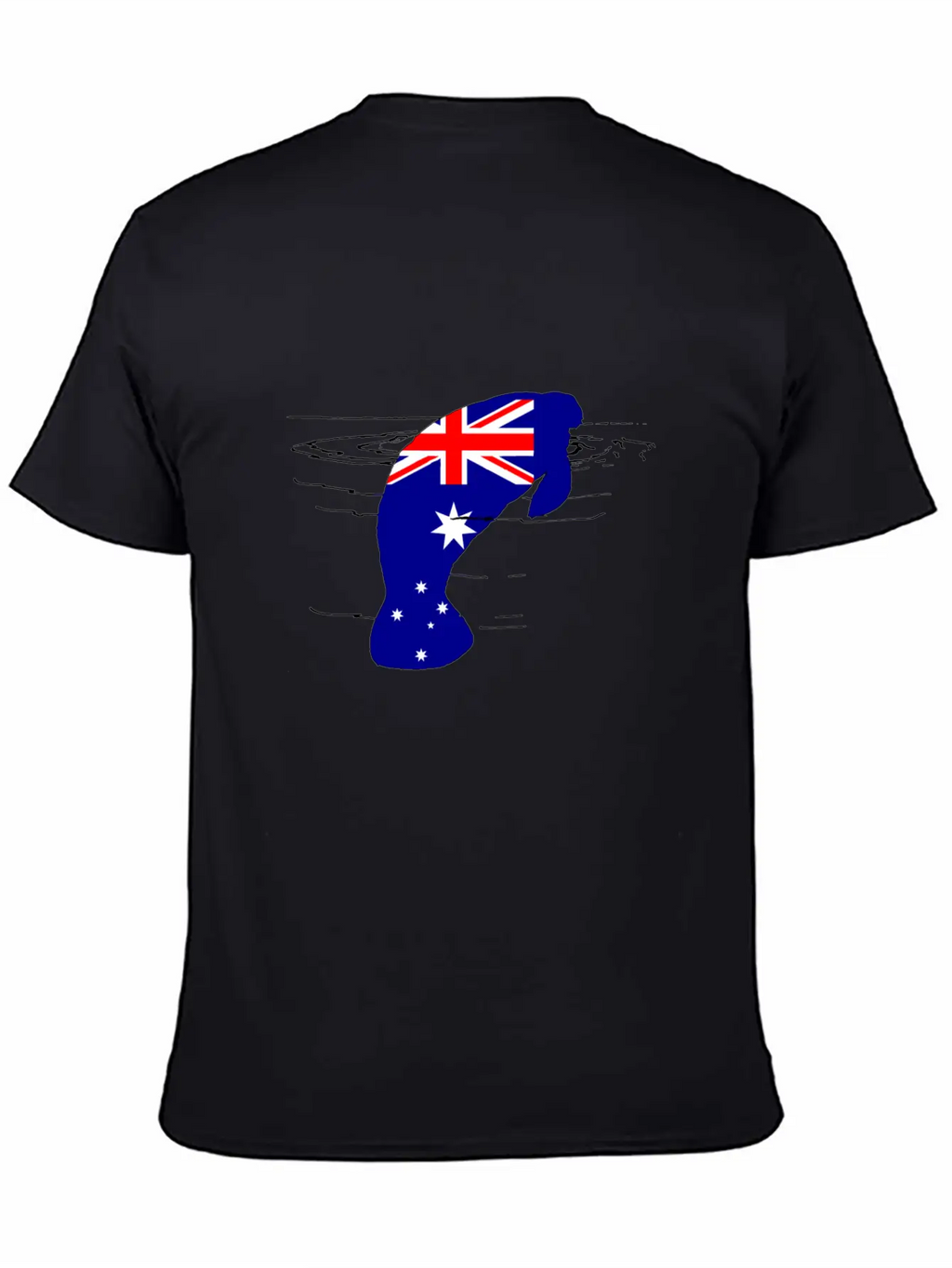 Australian Flag - Manatee Casual Graphic T-Shirt – Simple And Comfortable Daily Wear