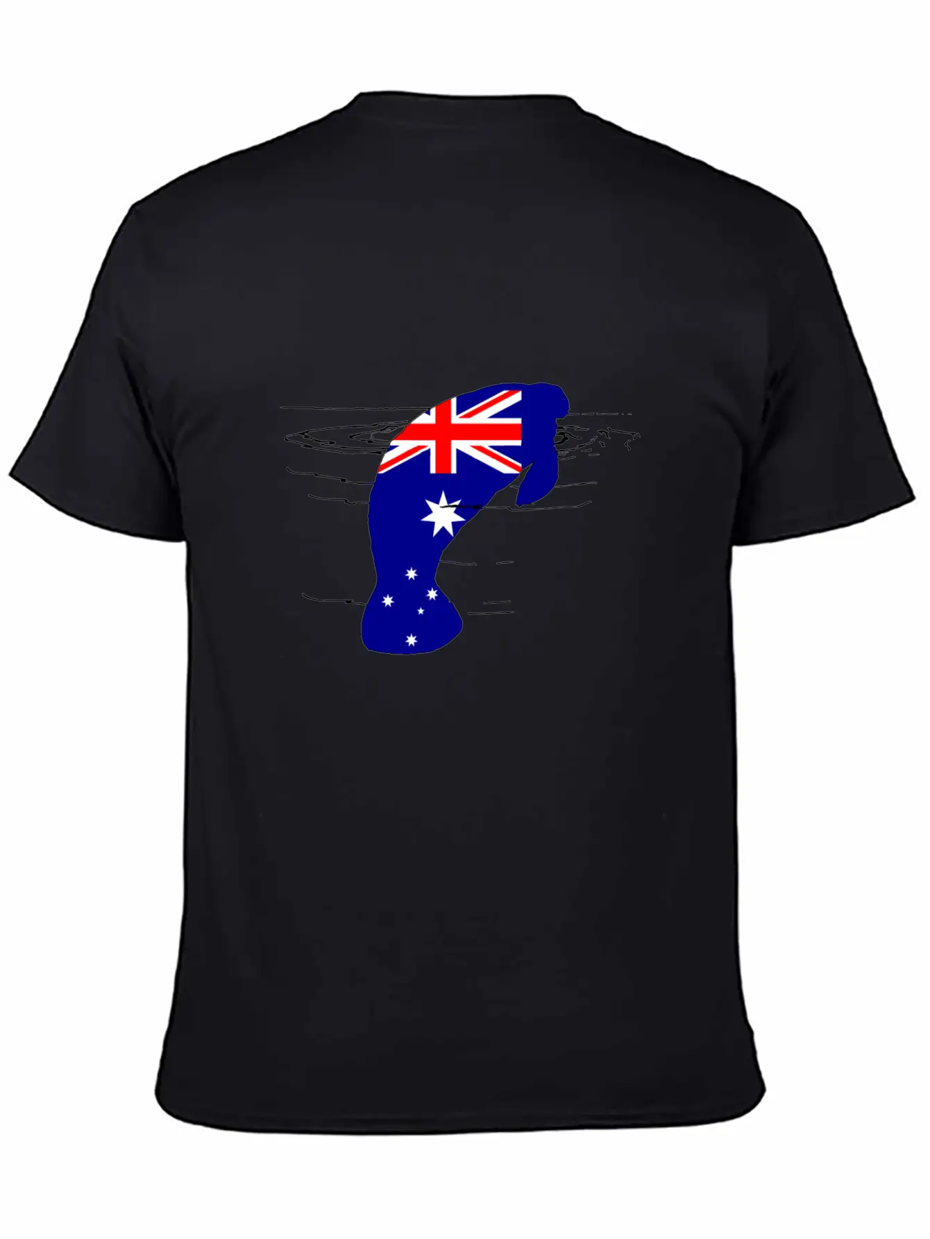 Australian Flag - Manatee Casual Graphic T-Shirt – Simple And Comfortable Daily Wear
