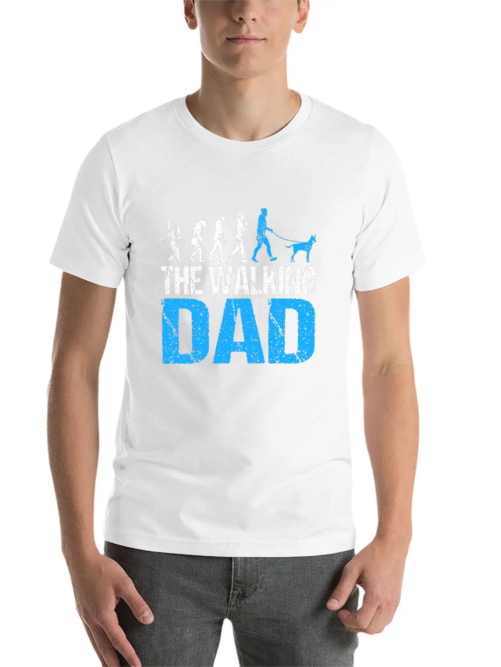 Australian Kelpie Shepherd Dad Dog Walking Birthda Unisex Short Sleeve Soft Cotton T-Shirt – Casual Everyday Wear