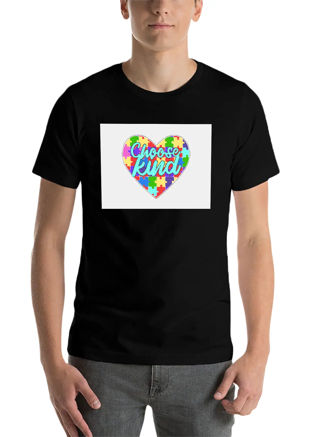 Autism Awareness Choose Kind Down Syndrome ASD Unisex Casual T-Shirt – Clean Design For Daily Comfort