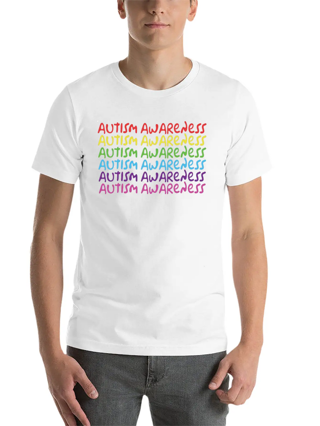 Autism Awareness Unisex Casual T-Shirt – Clean Design For Daily Comfort
