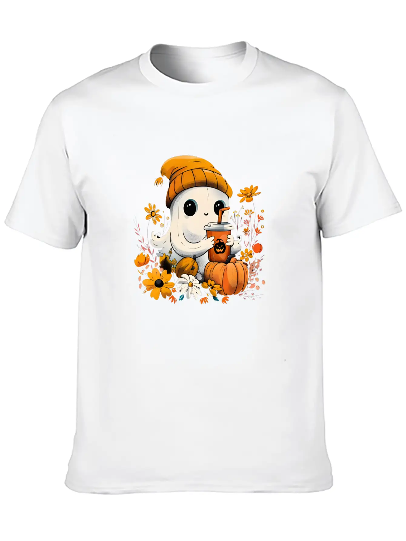 Autumn Ghost Vibes Breathable Soft Cotton T-Shirt – Timeless Casual Look