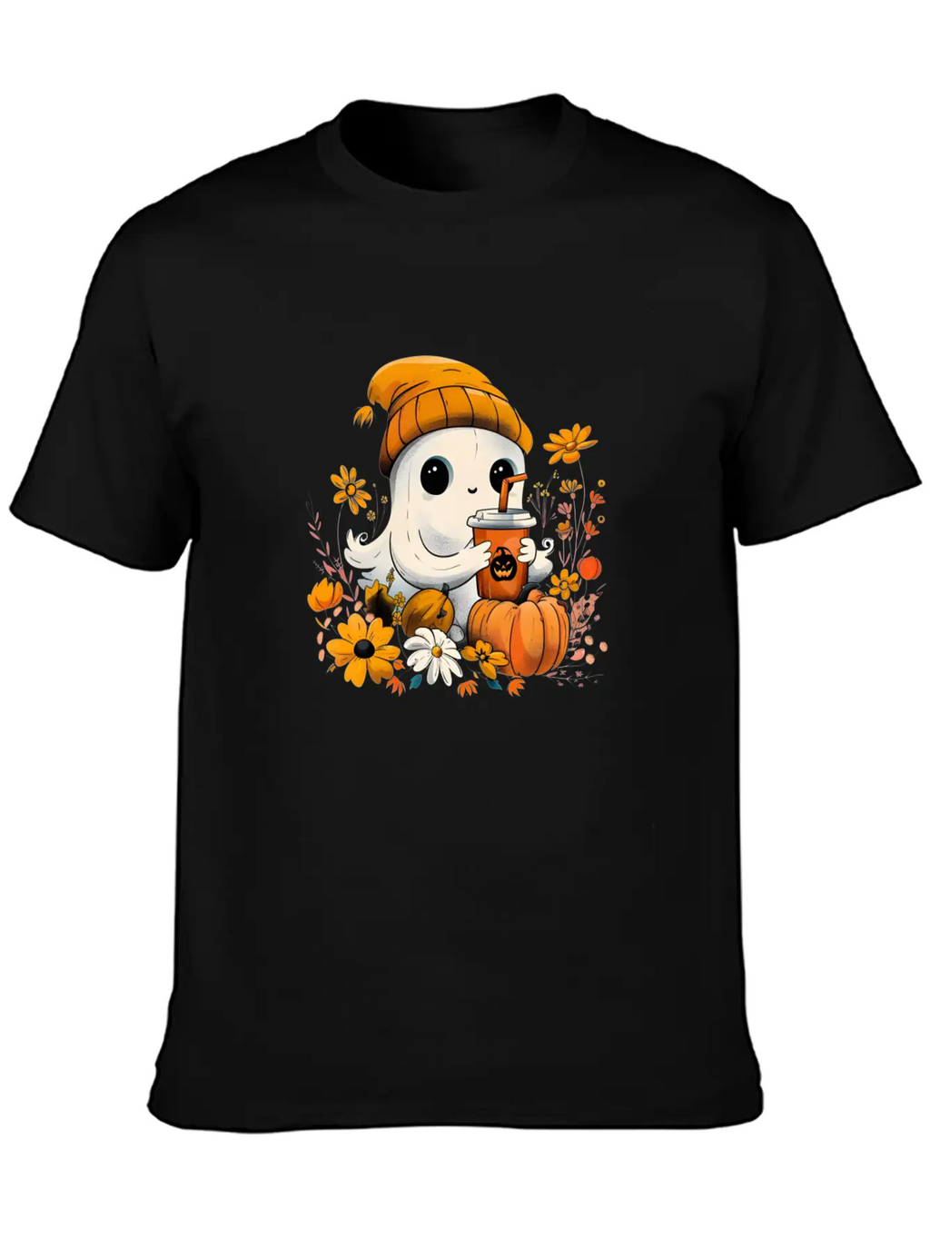 Autumn Ghost Vibes Breathable Soft Cotton T-Shirt – Timeless Casual Look