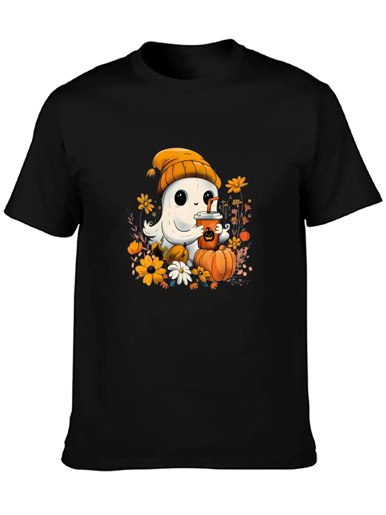 Autumn Ghost Vibes Breathable Soft Cotton T-Shirt – Timeless Casual Look