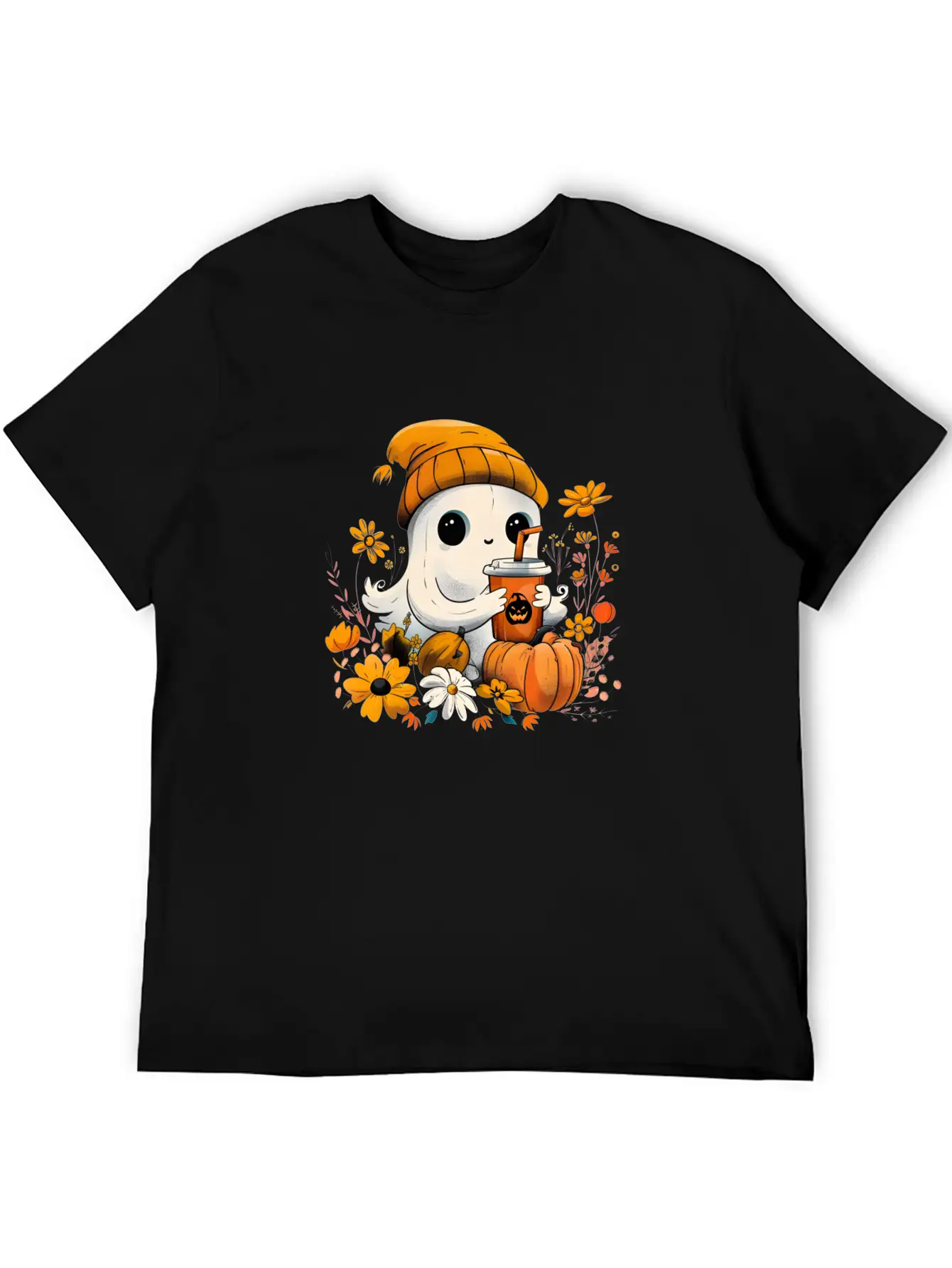 Autumn Ghost Vibes Breathable Soft Cotton T-Shirt – Timeless Casual Look