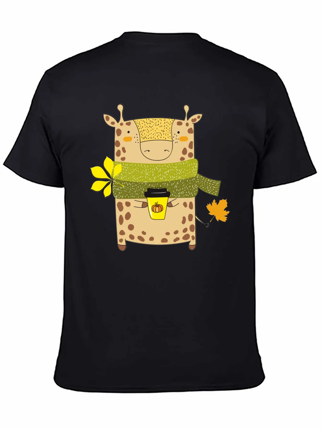 Autumn Giraffe Unisex Short Sleeve Soft Cotton T-Shirt – Casual Everyday Wear