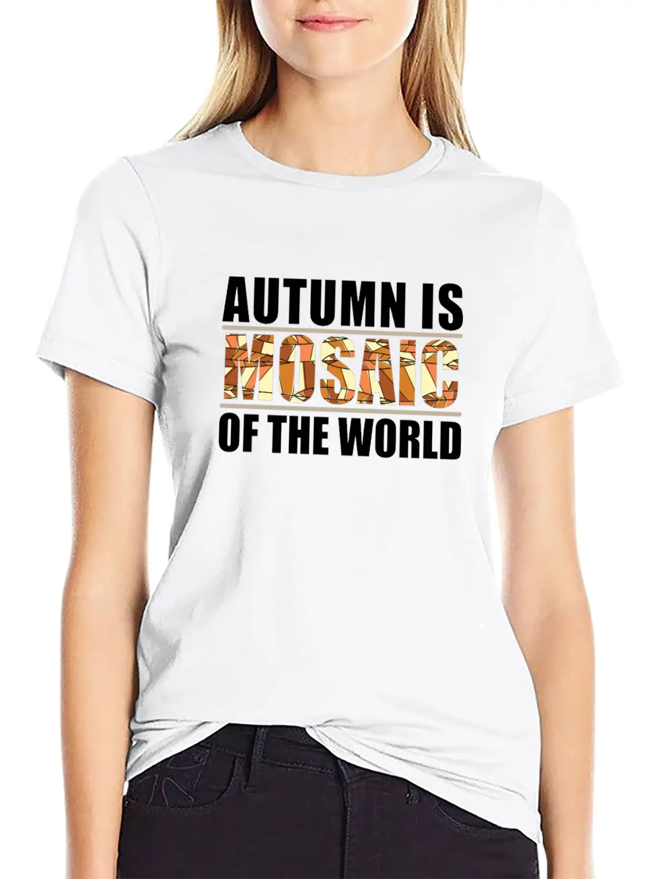 Autumn Is A Mosaic Of The World Casual Graphic T-Shirt – Simple And Comfortable Daily Wear