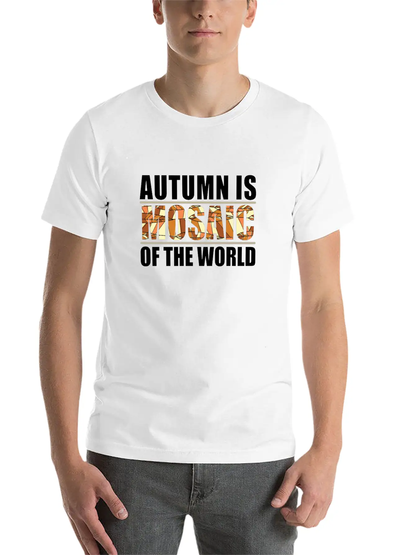 Autumn Is A Mosaic Of The World Casual Graphic T-Shirt – Simple And Comfortable Daily Wear