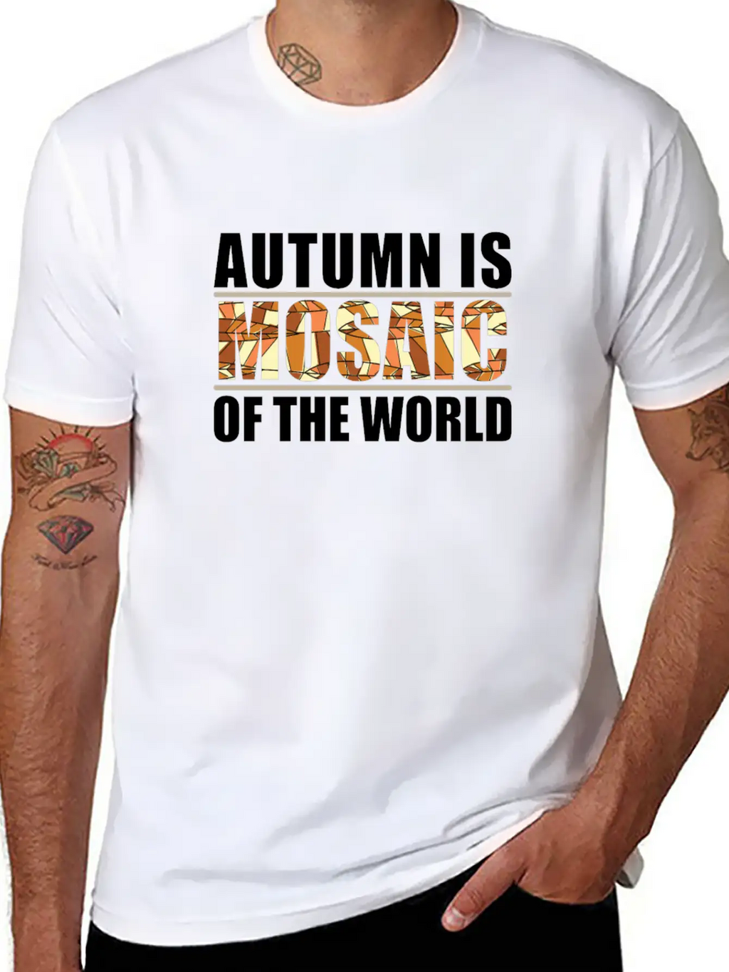 Autumn Is A Mosaic Of The World Casual Graphic T-Shirt – Simple And Comfortable Daily Wear