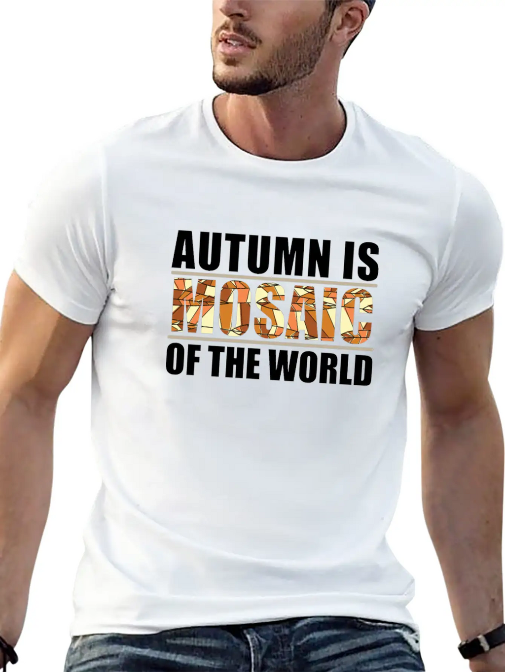 Autumn Is A Mosaic Of The World Casual Graphic T-Shirt – Simple And Comfortable Daily Wear