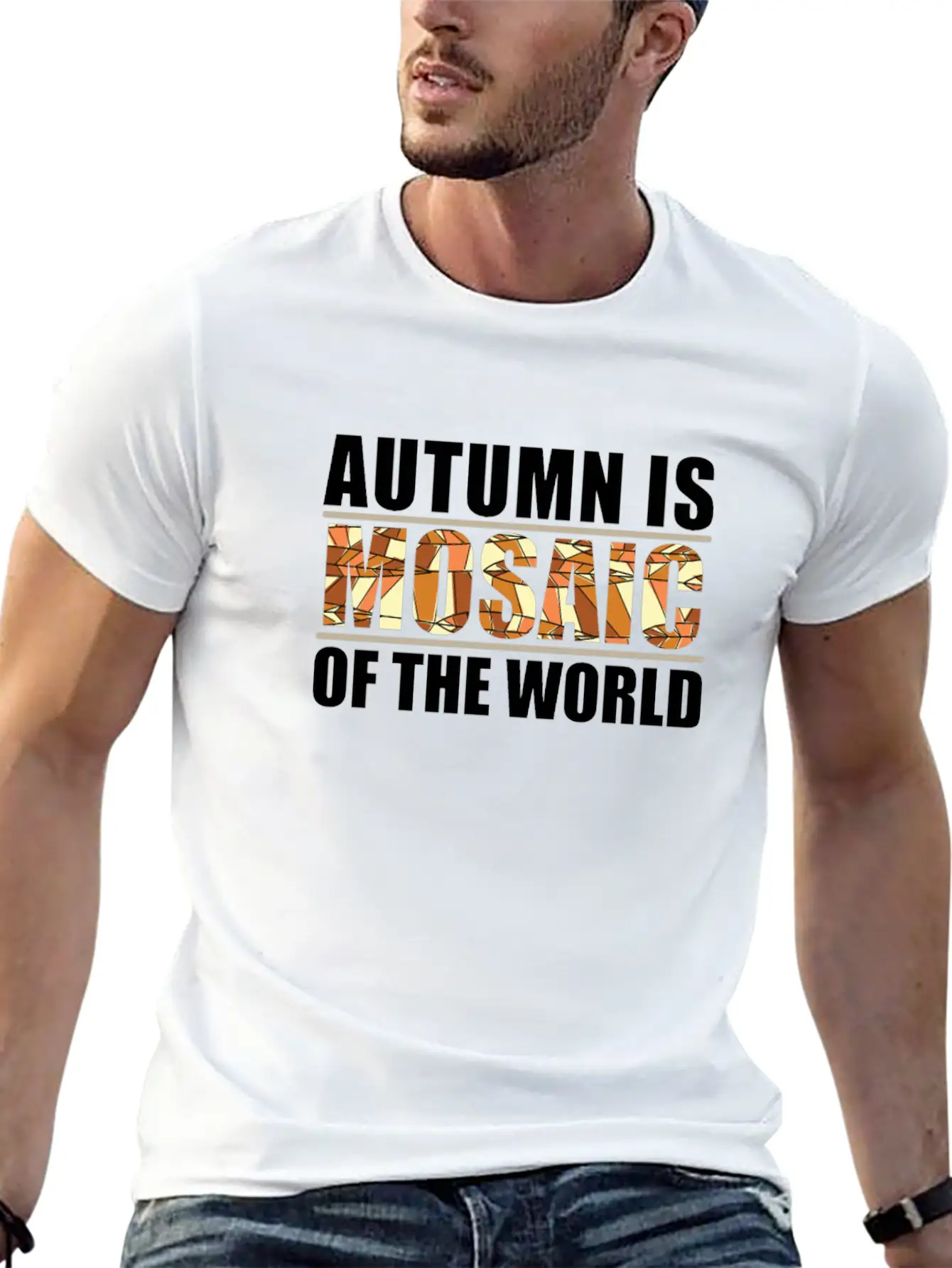 Autumn Is A Mosaic Of The World Casual Graphic T-Shirt – Simple And Comfortable Daily Wear