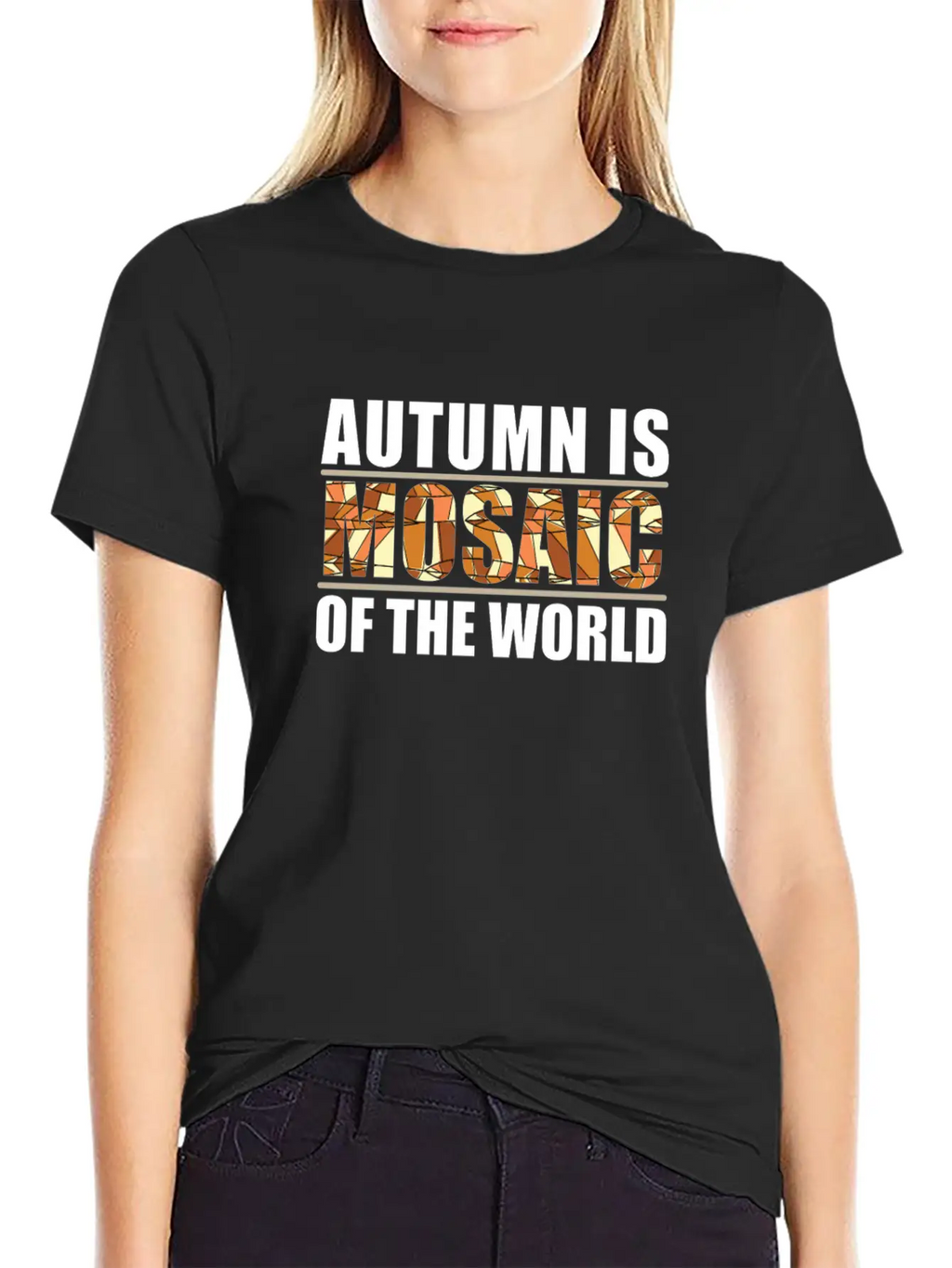 Autumn Is A Mosaic Of The World Casual Graphic T-Shirt – Simple And Comfortable Daily Wear