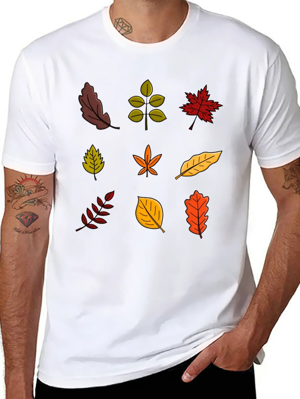 Autumn Leaves Breathable Soft Cotton T-Shirt – Timeless Casual Look