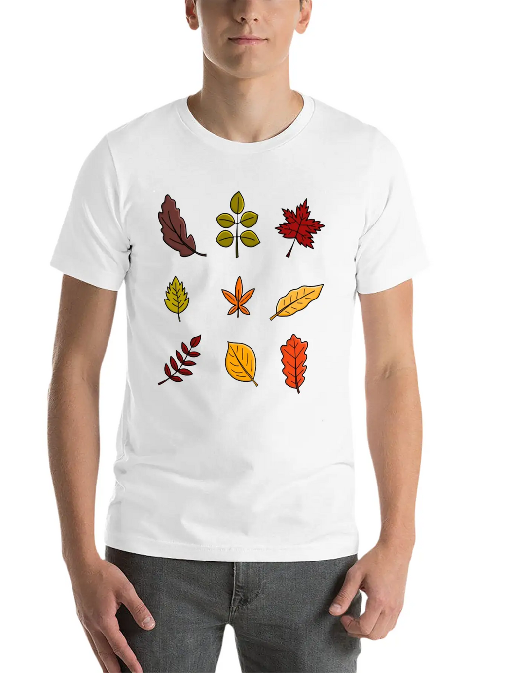 Autumn Leaves Breathable Soft Cotton T-Shirt – Timeless Casual Look