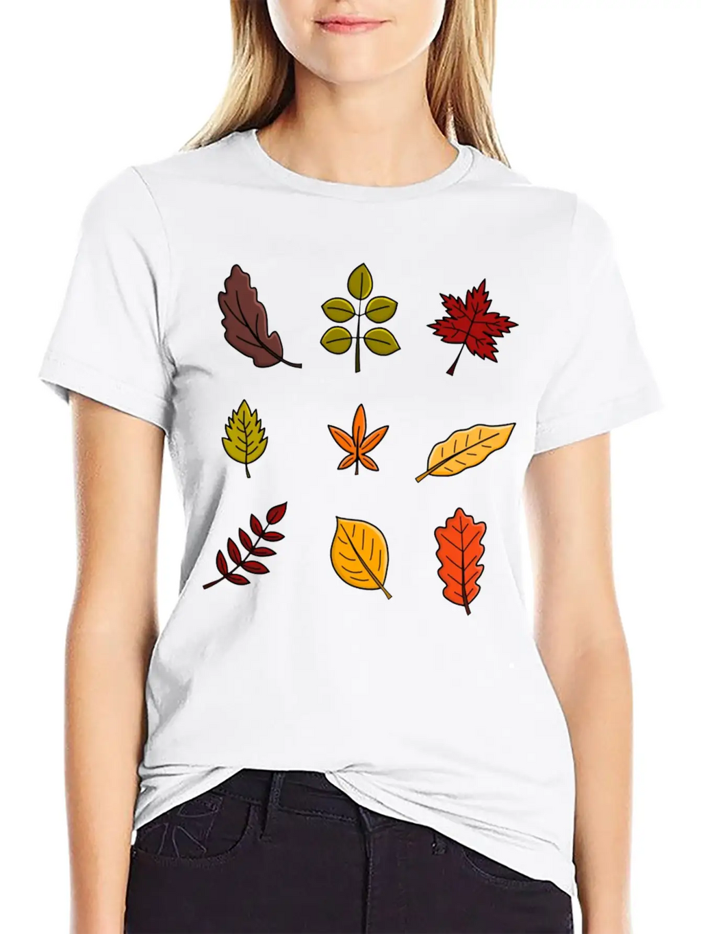 Autumn Leaves Breathable Soft Cotton T-Shirt – Timeless Casual Look