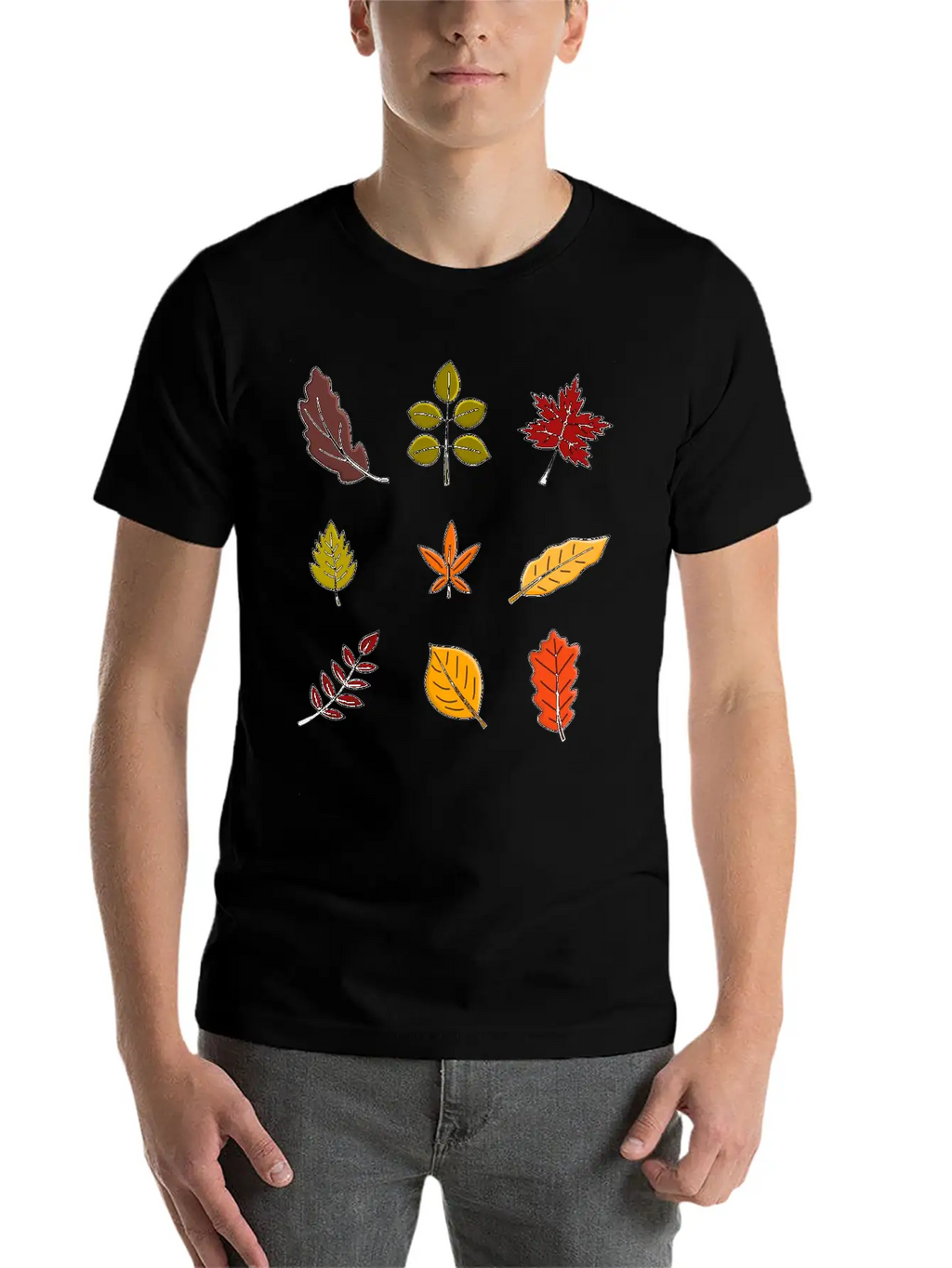 Autumn Leaves Breathable Soft Cotton T-Shirt – Timeless Casual Look