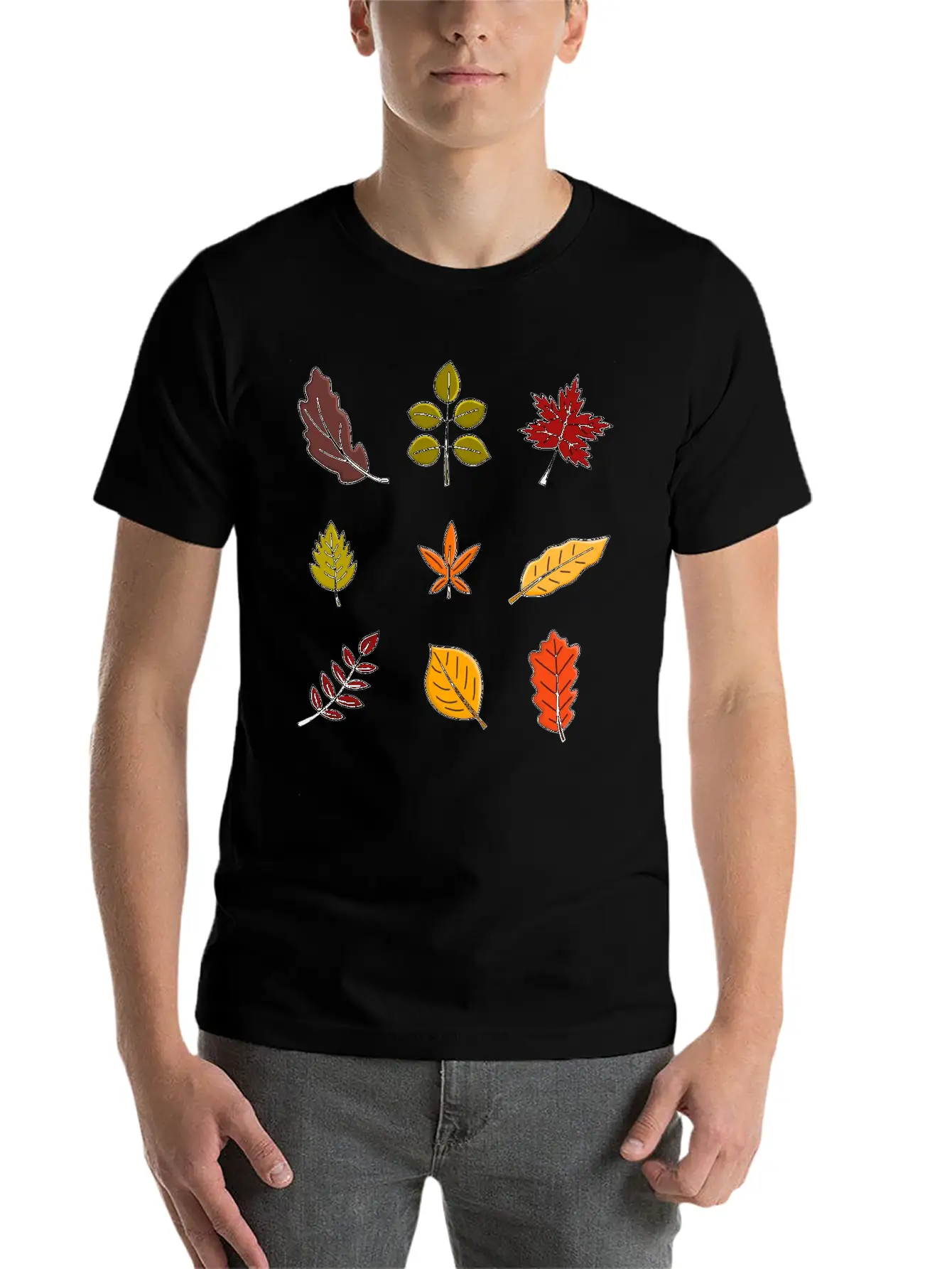 Autumn Leaves Breathable Soft Cotton T-Shirt – Timeless Casual Look