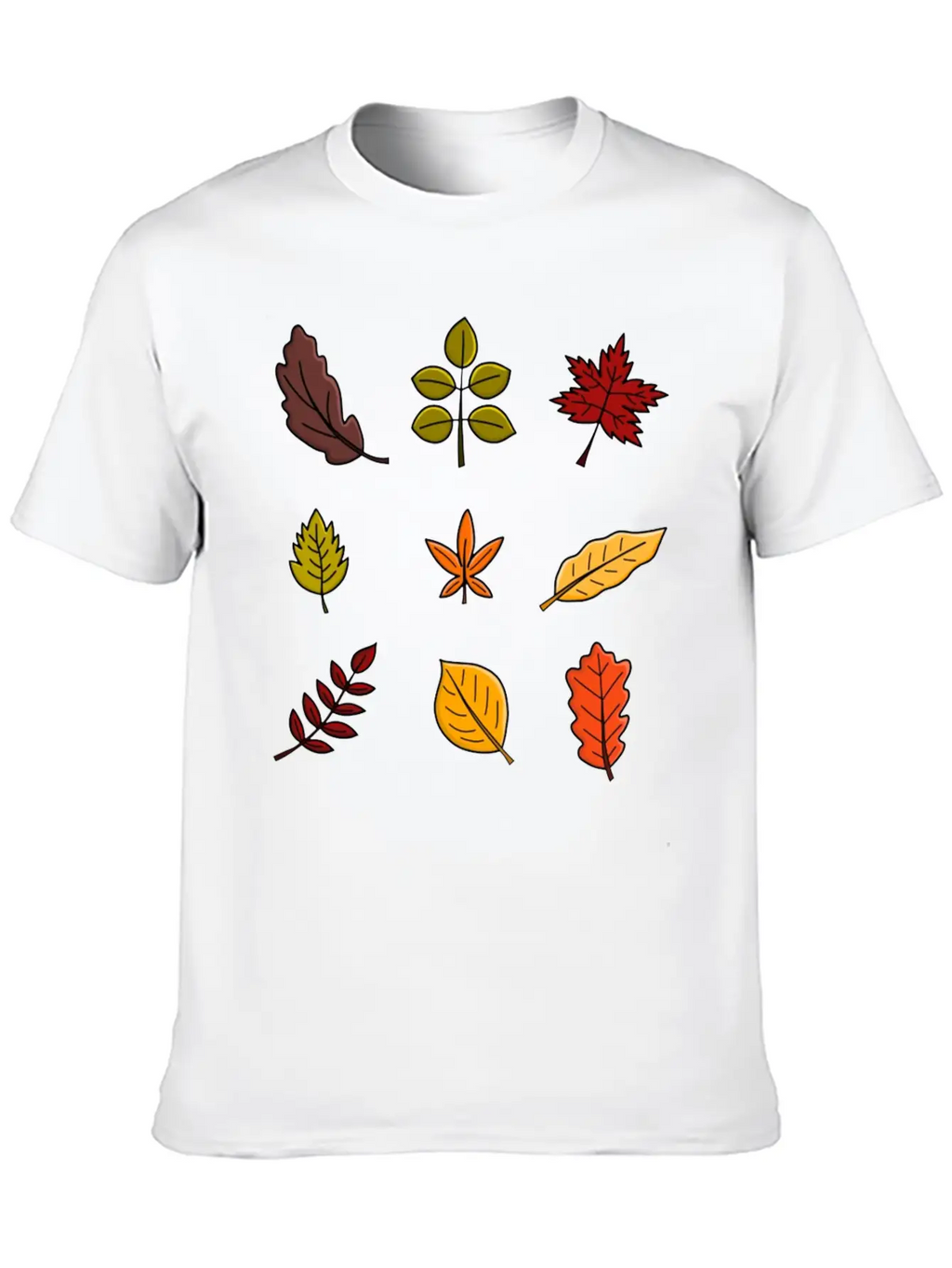 Autumn Leaves Breathable Soft Cotton T-Shirt – Timeless Casual Look