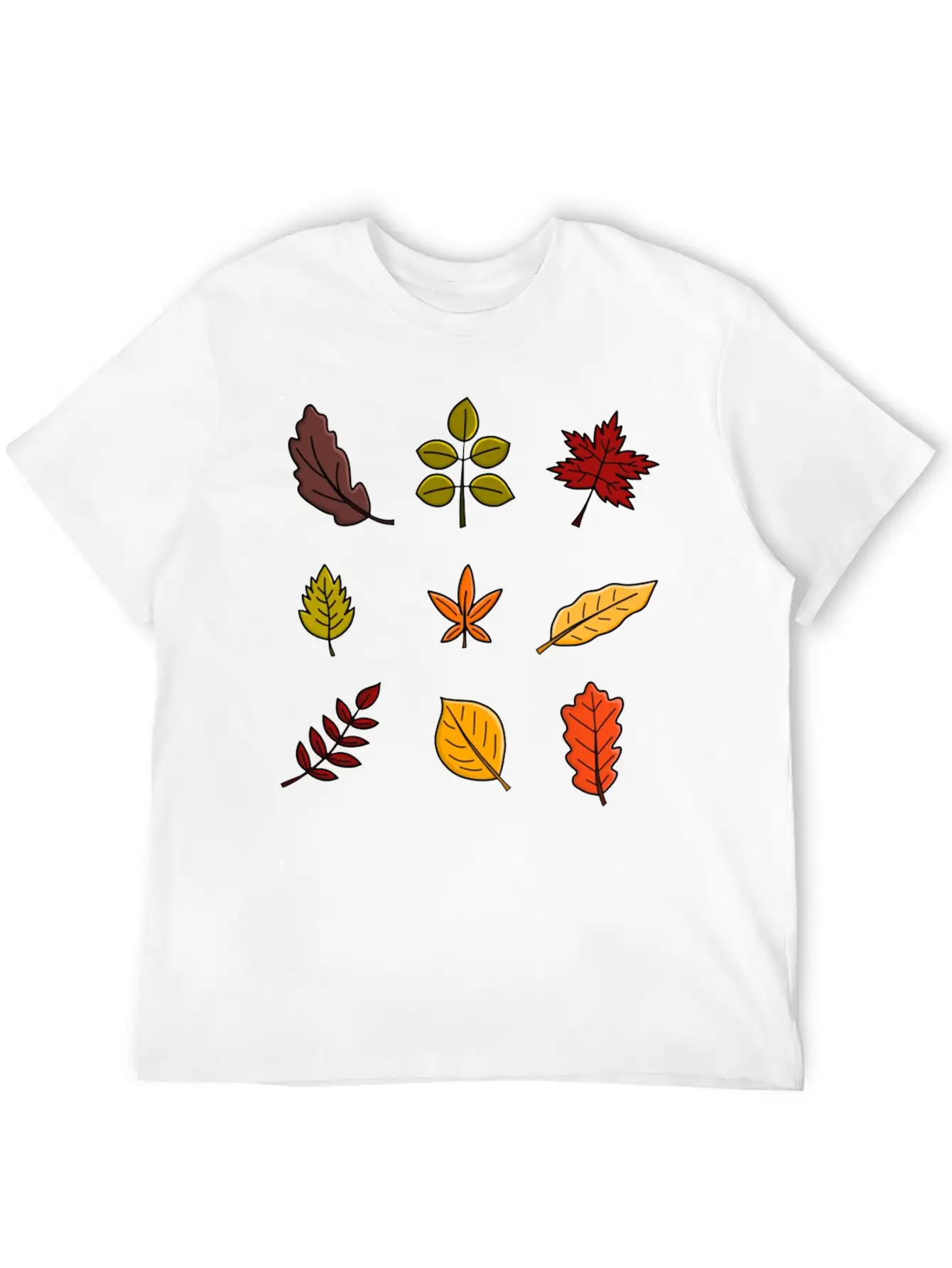 Autumn Leaves Breathable Soft Cotton T-Shirt – Timeless Casual Look