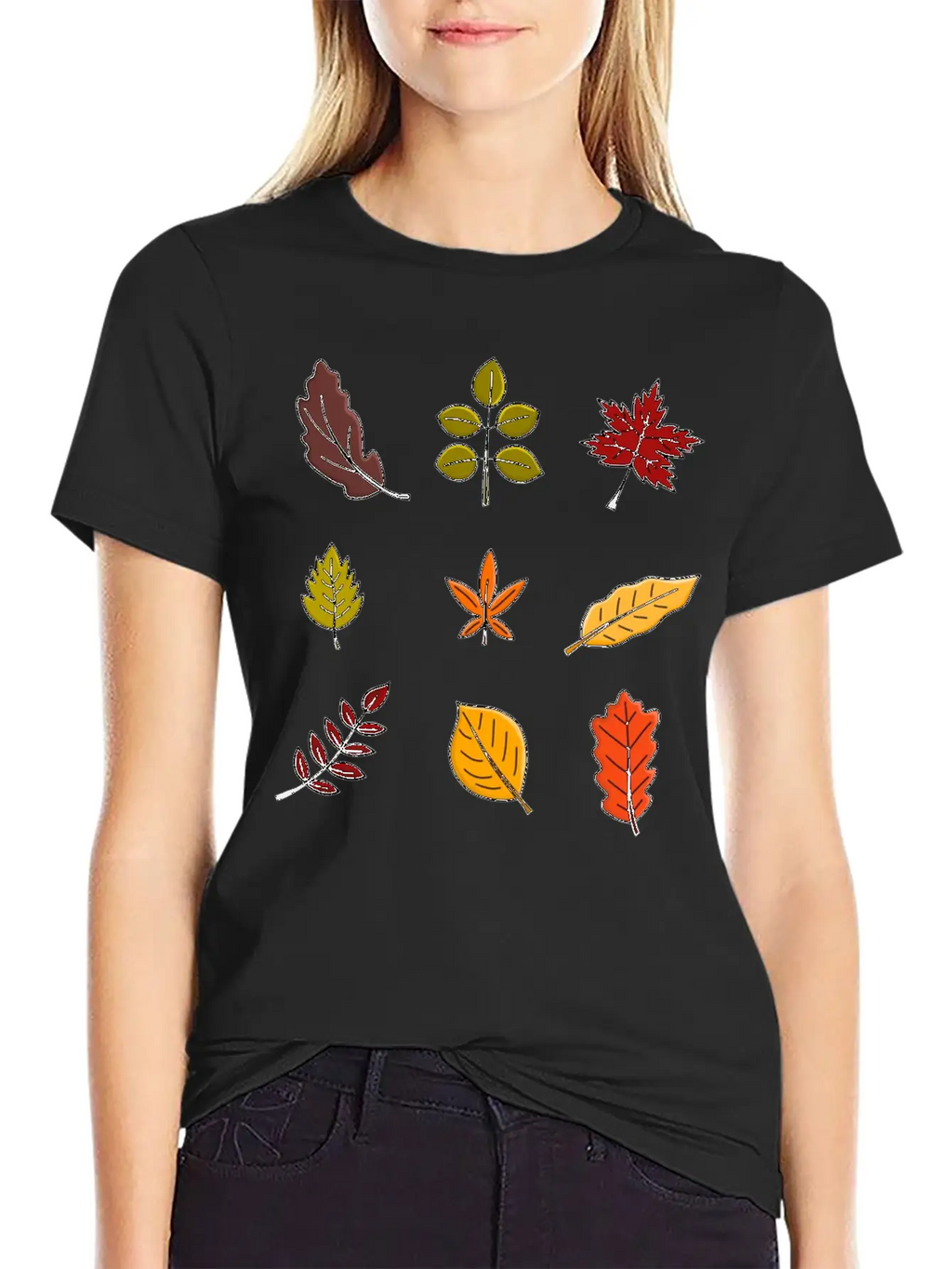 Autumn Leaves Breathable Soft Cotton T-Shirt – Timeless Casual Look