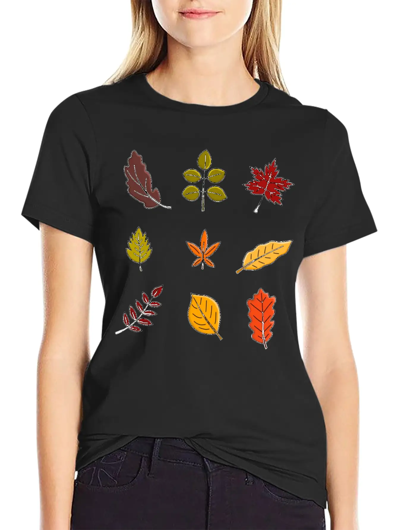 Autumn Leaves Breathable Soft Cotton T-Shirt – Timeless Casual Look