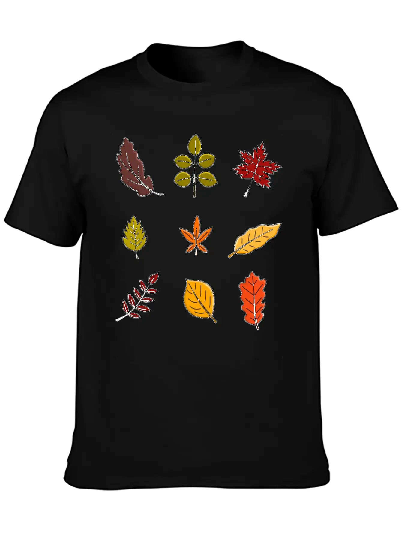 Autumn Leaves Breathable Soft Cotton T-Shirt – Timeless Casual Look