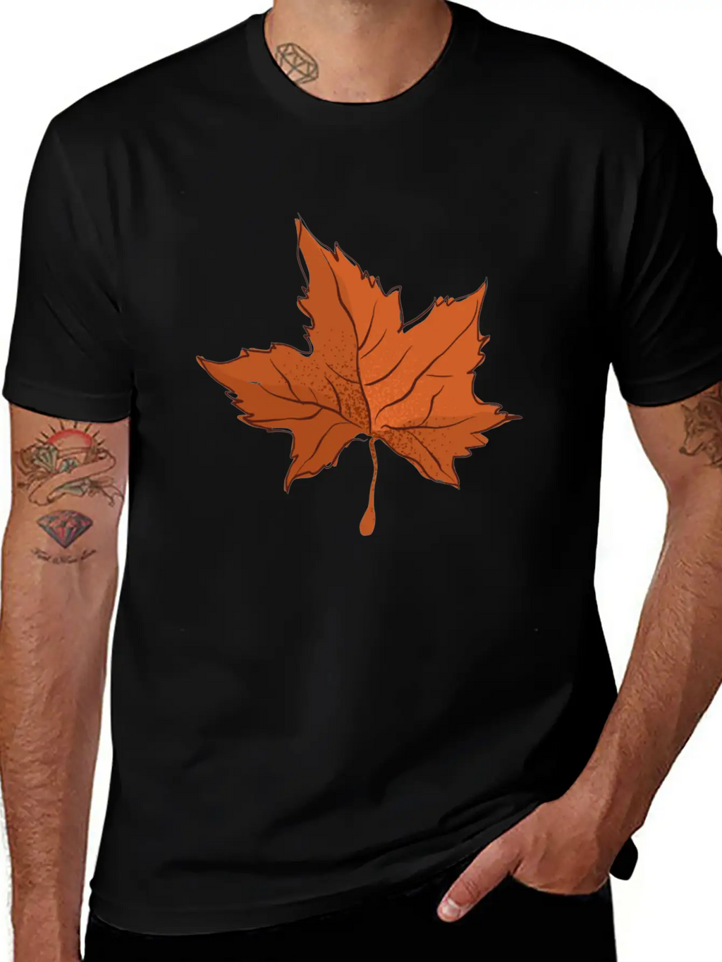 Autumn Maple Leaf Essential Cotton Tee For Daily Outfits – Unisex Style