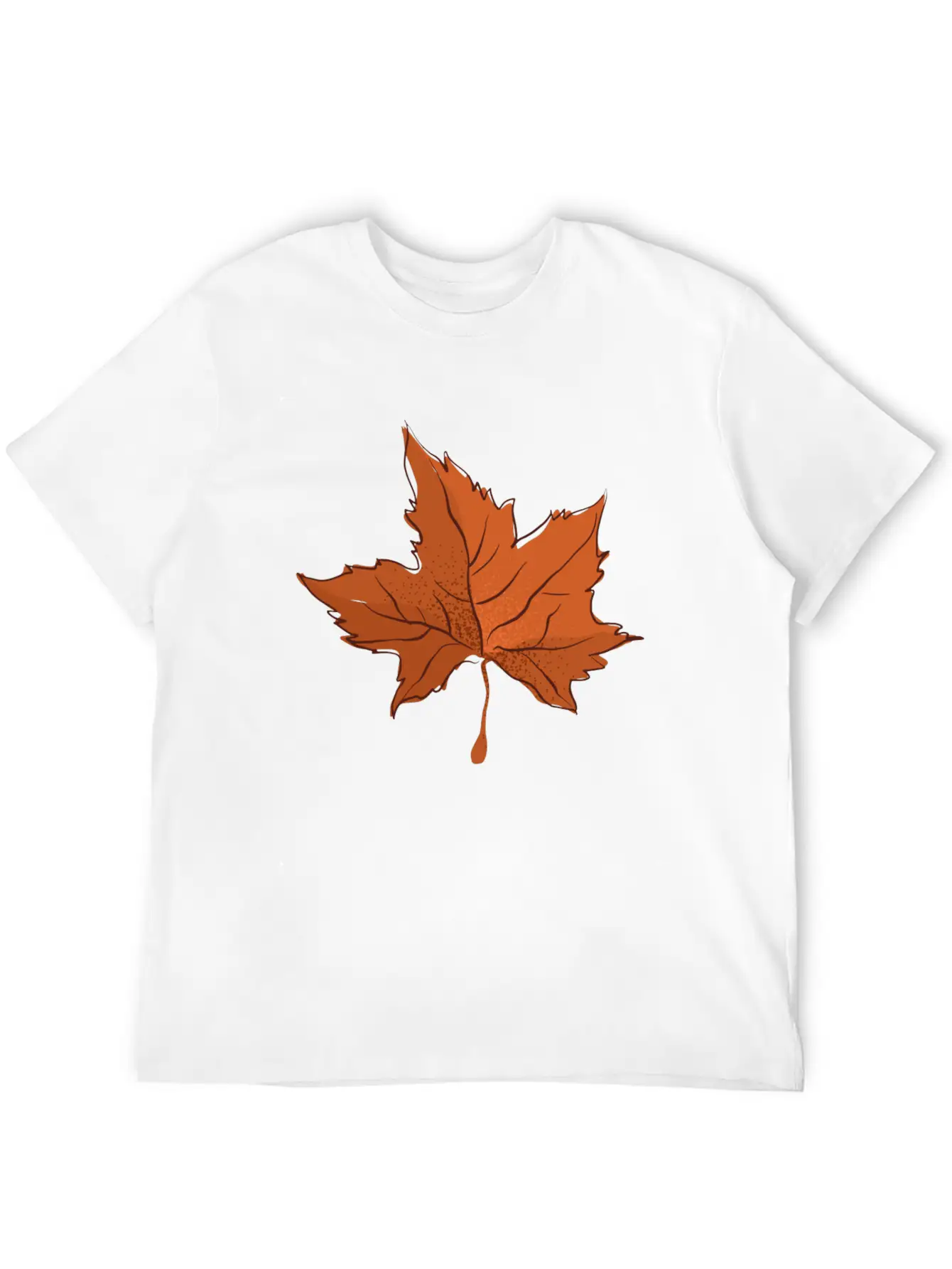 Autumn Maple Leaf Essential Cotton Tee For Daily Outfits – Unisex Style