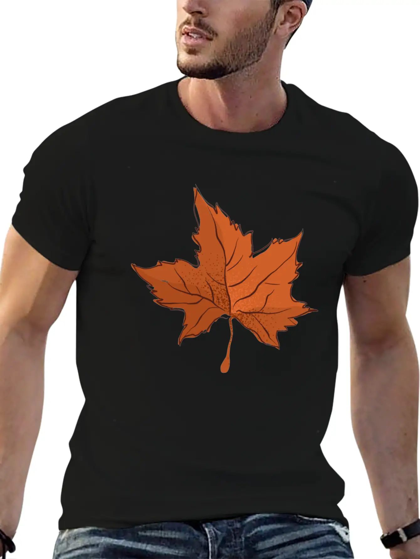 Autumn Maple Leaf Essential Cotton Tee For Daily Outfits – Unisex Style